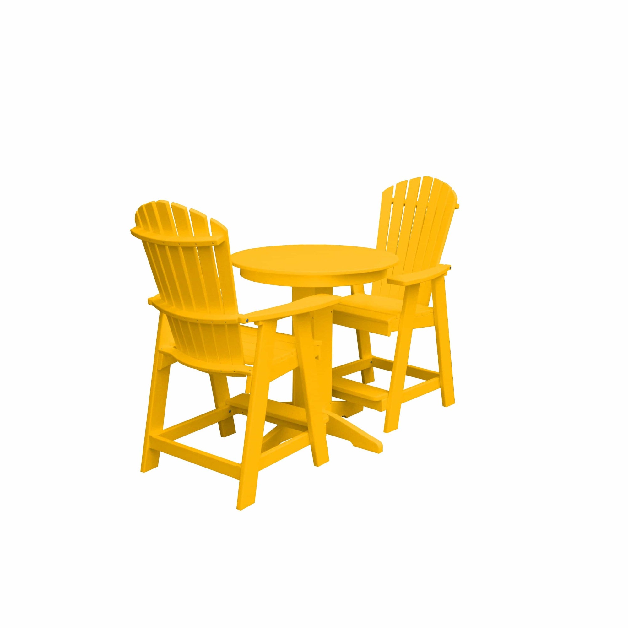 Keystone Amish Co. Sunburst 3-Piece Counter Height Dining Set with Round Table