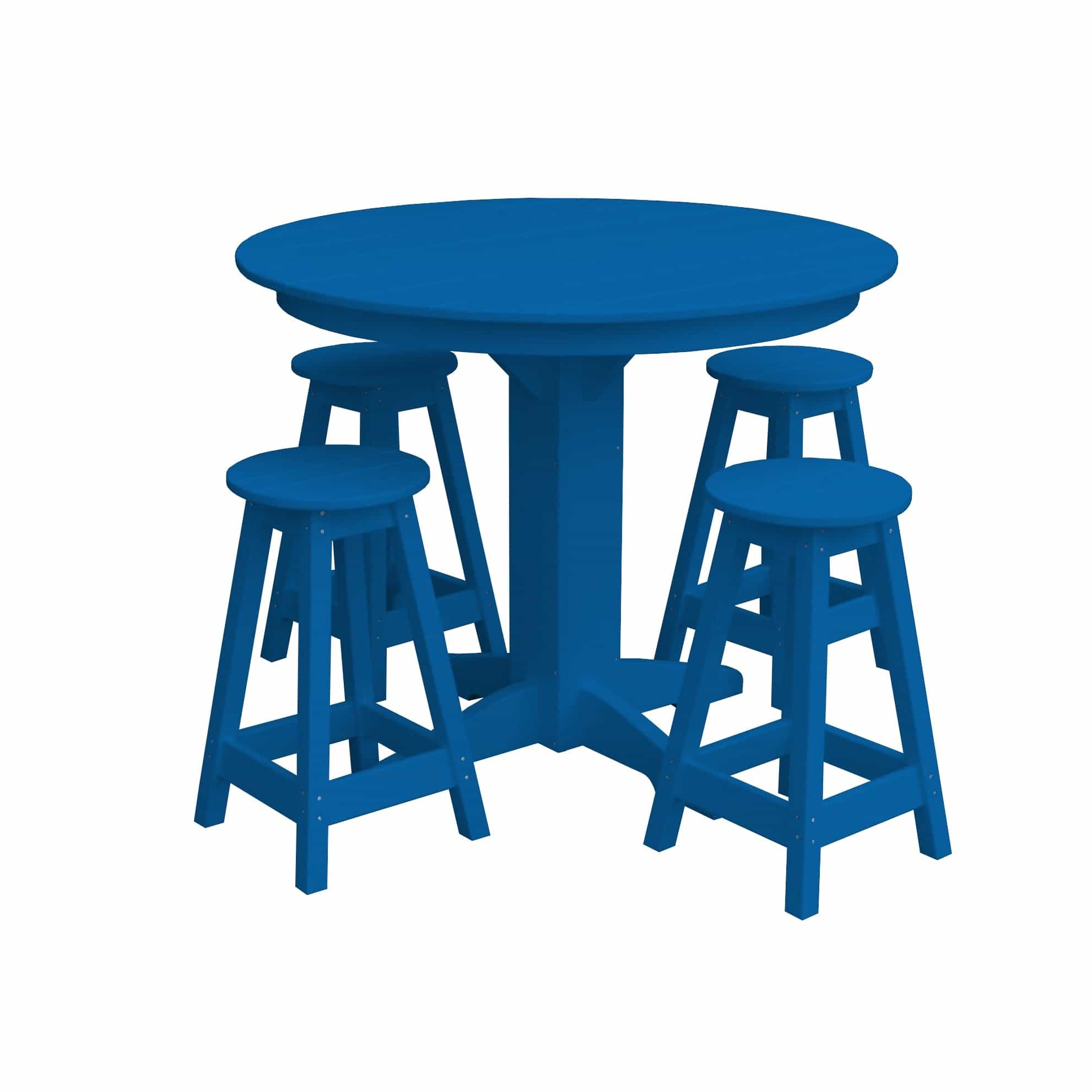 Keystone Amish Co. Poly Composite Sierra 5-Piece Counter Height Dining Set with Round Table