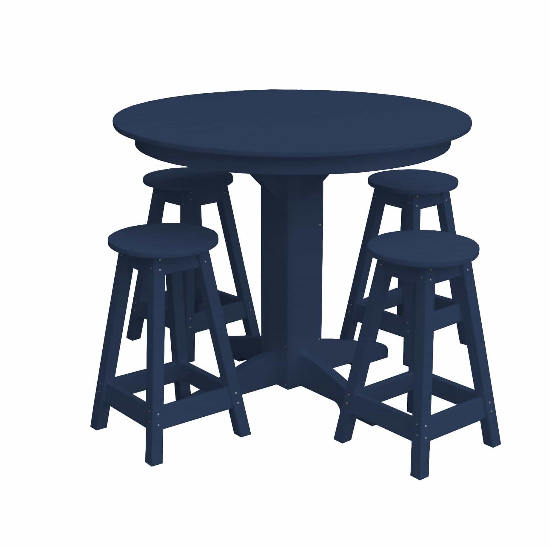 Keystone Amish Co. Poly Composite Sierra 5-Piece Counter Height Dining Set with Round Table