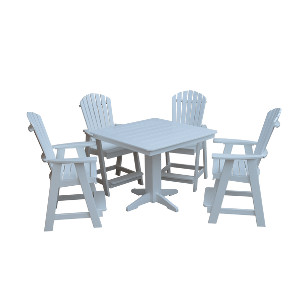 Keystone Amish Co. Sunburst 5-Piece Counter Height Poly Dining Set
