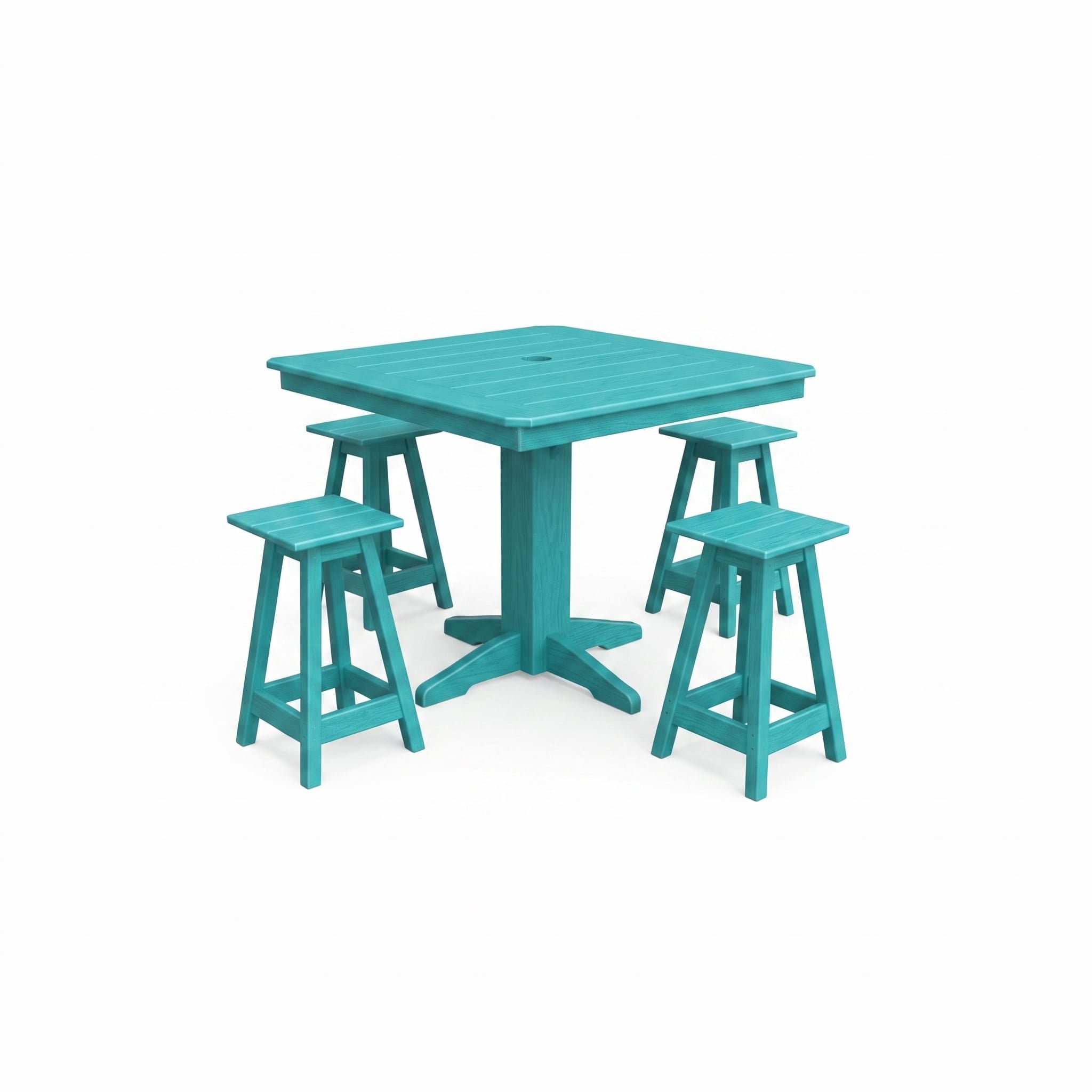 Keystone Amish Co. Riley 5-Piece Poly Counter Height Barstool Dining Set
