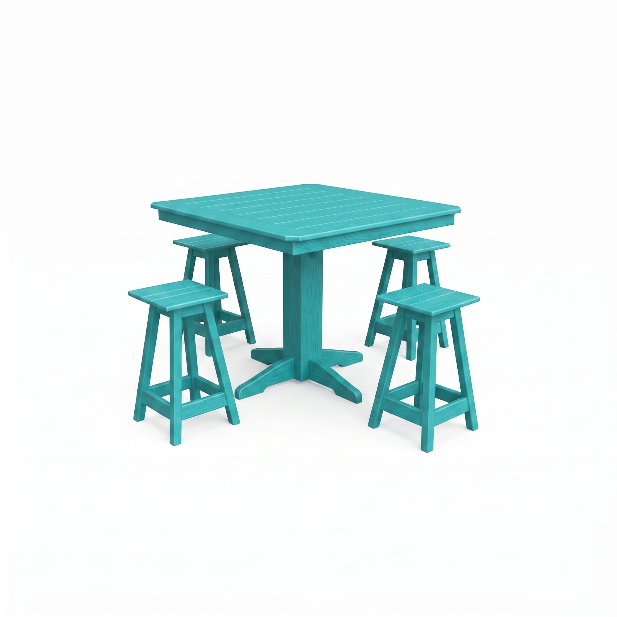 Keystone Amish Co. Riley 5-Piece Poly Counter Height Barstool Dining Set