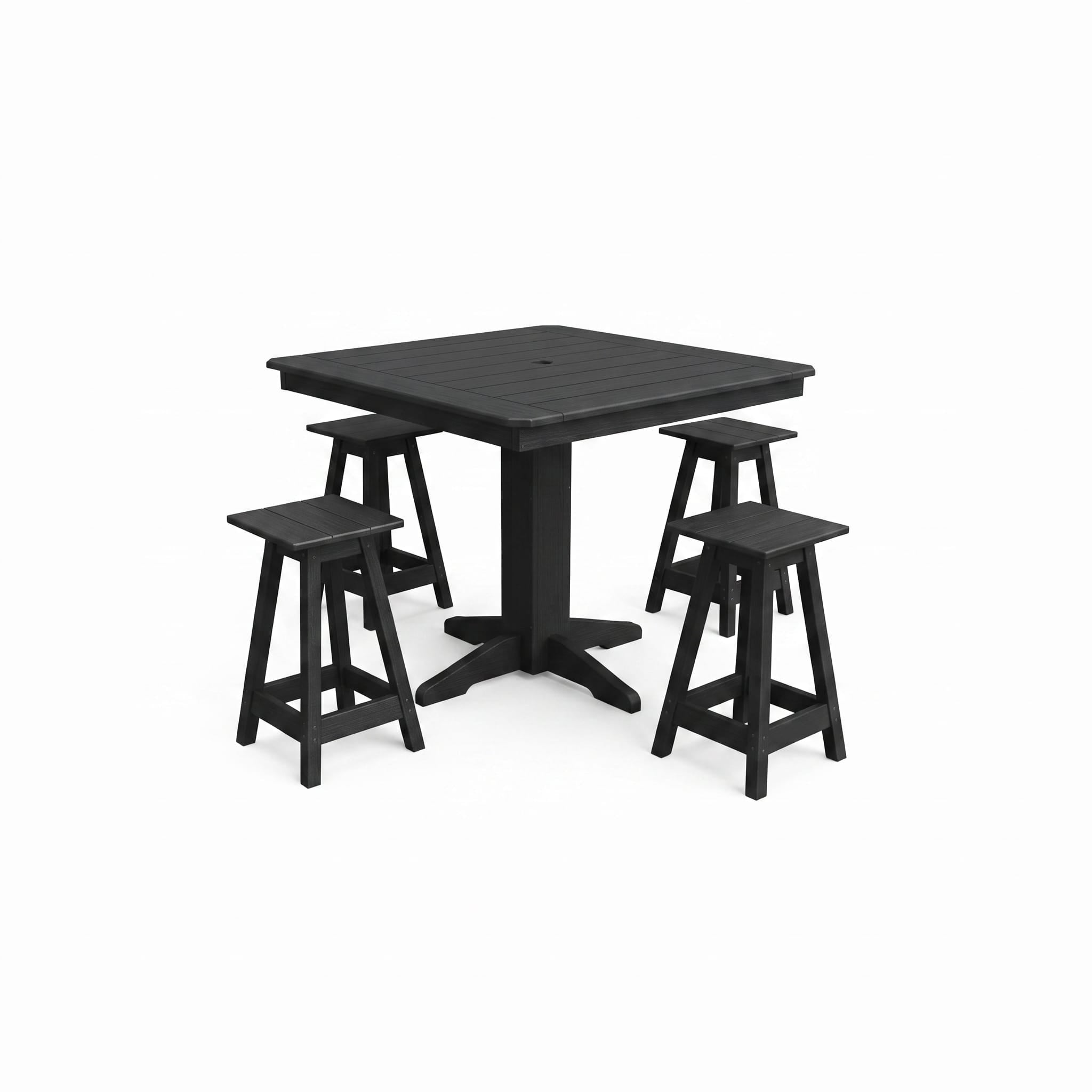 Keystone Amish Co. Riley 5-Piece Poly Counter Height Barstool Dining Set