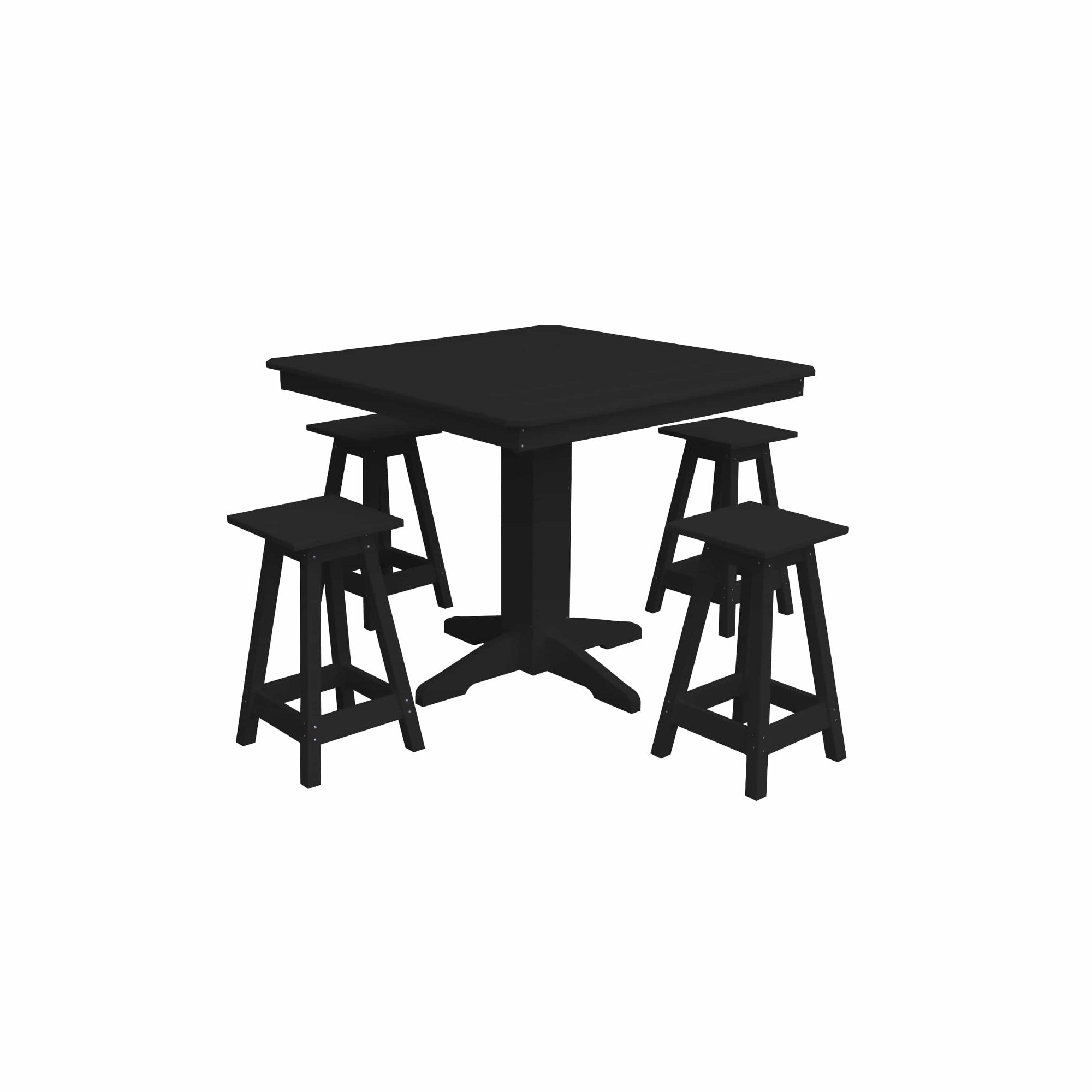 Keystone Amish Co. Riley 5-Piece Poly Counter Height Barstool Dining Set