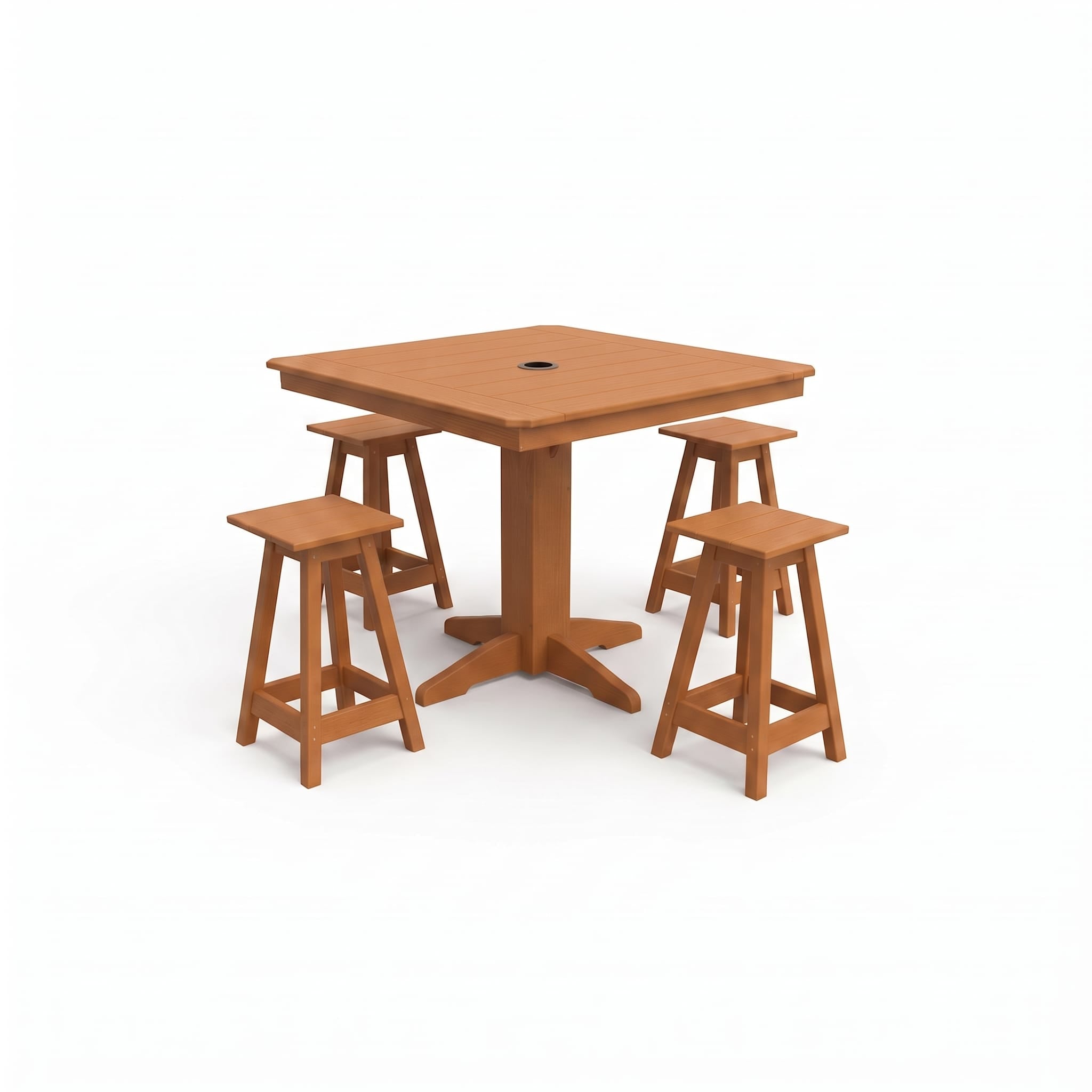 Keystone Amish Co. Riley 5-Piece Poly Counter Height Barstool Dining Set