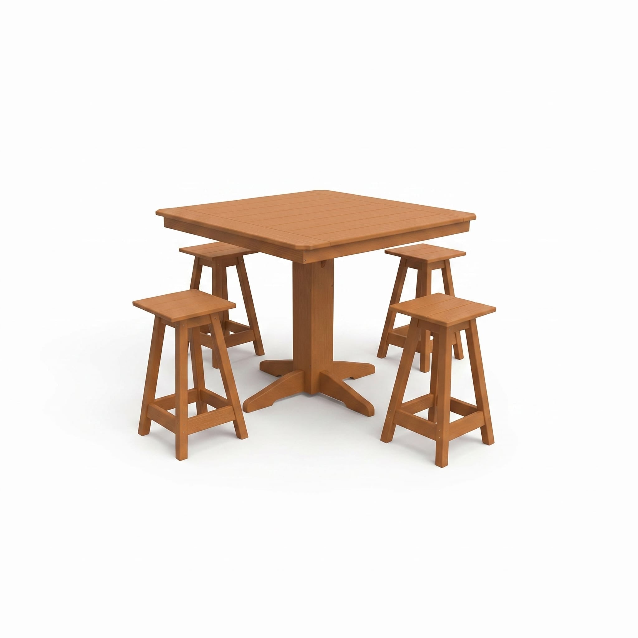 Keystone Amish Co. Riley 5-Piece Poly Counter Height Barstool Dining Set