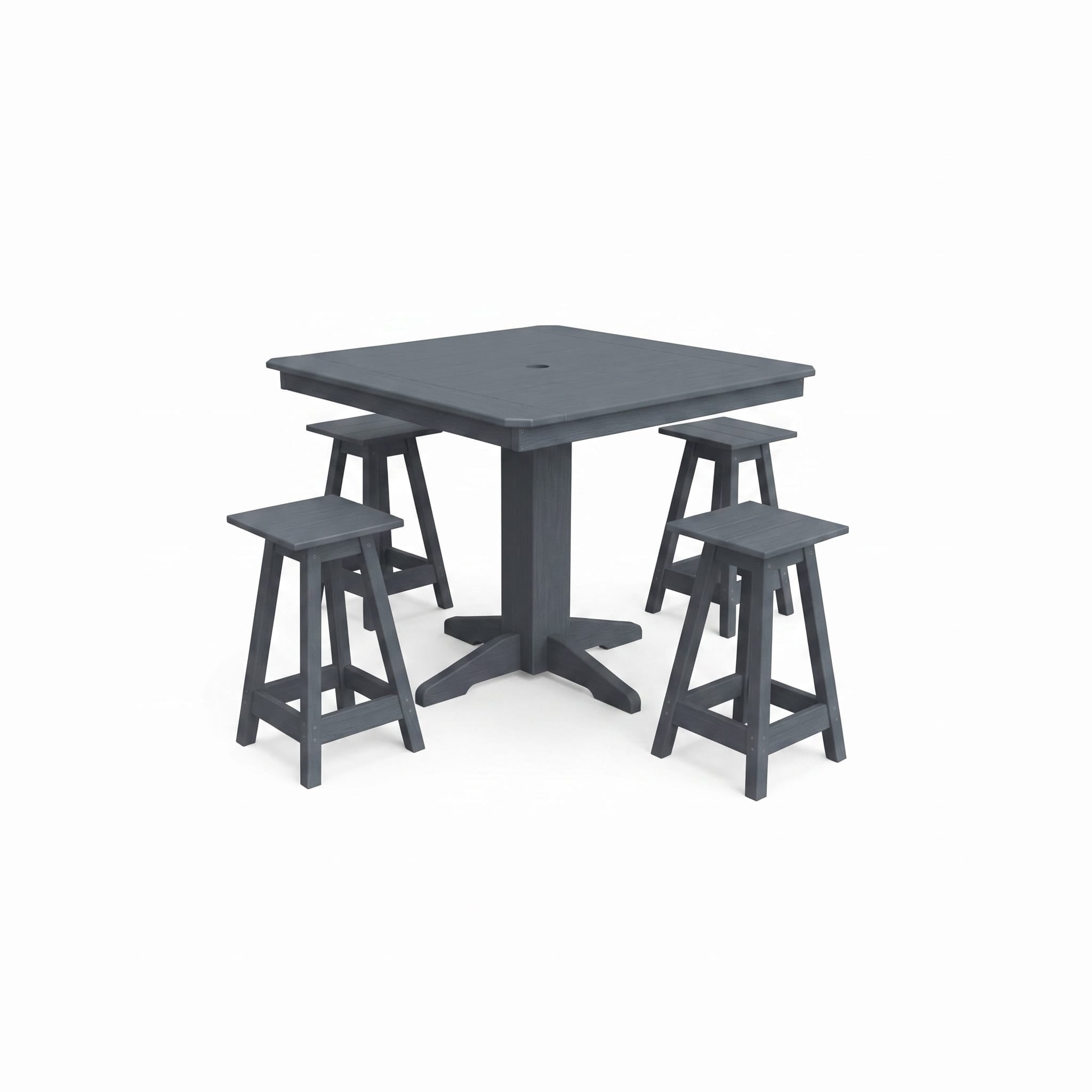 Keystone Amish Co. Riley 5-Piece Poly Counter Height Barstool Dining Set