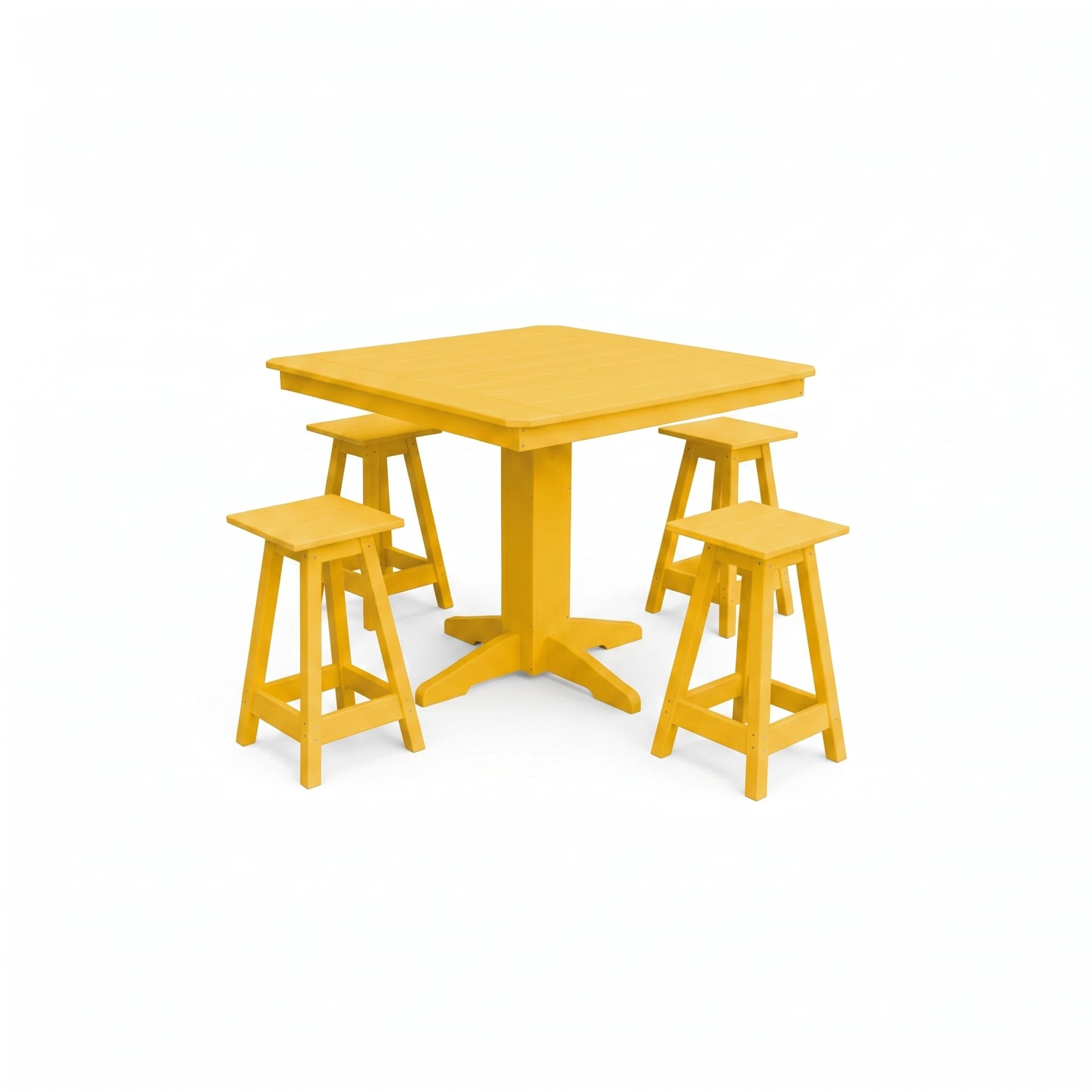 Keystone Amish Co. Riley 5-Piece Poly Counter Height Barstool Dining Set