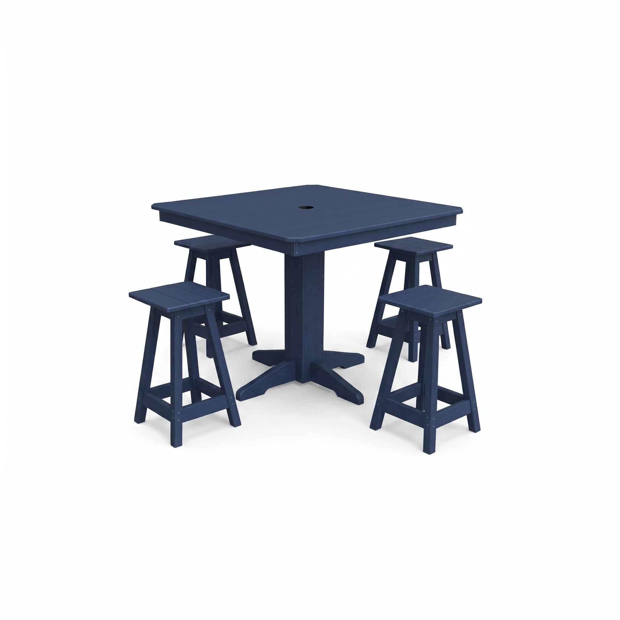 Keystone Amish Co. Riley 5-Piece Poly Counter Height Barstool Dining Set