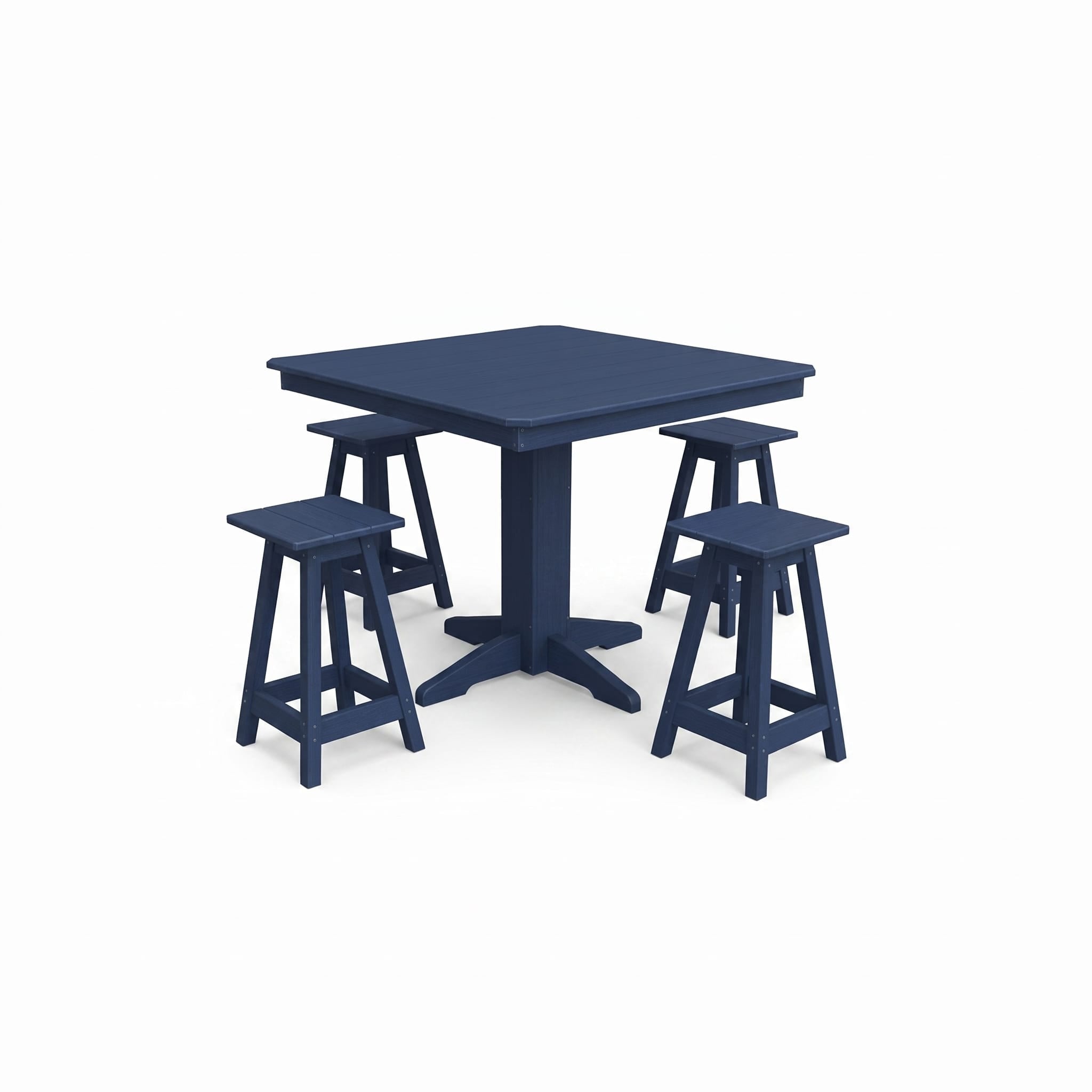 Keystone Amish Co. Riley 5-Piece Poly Counter Height Barstool Dining Set