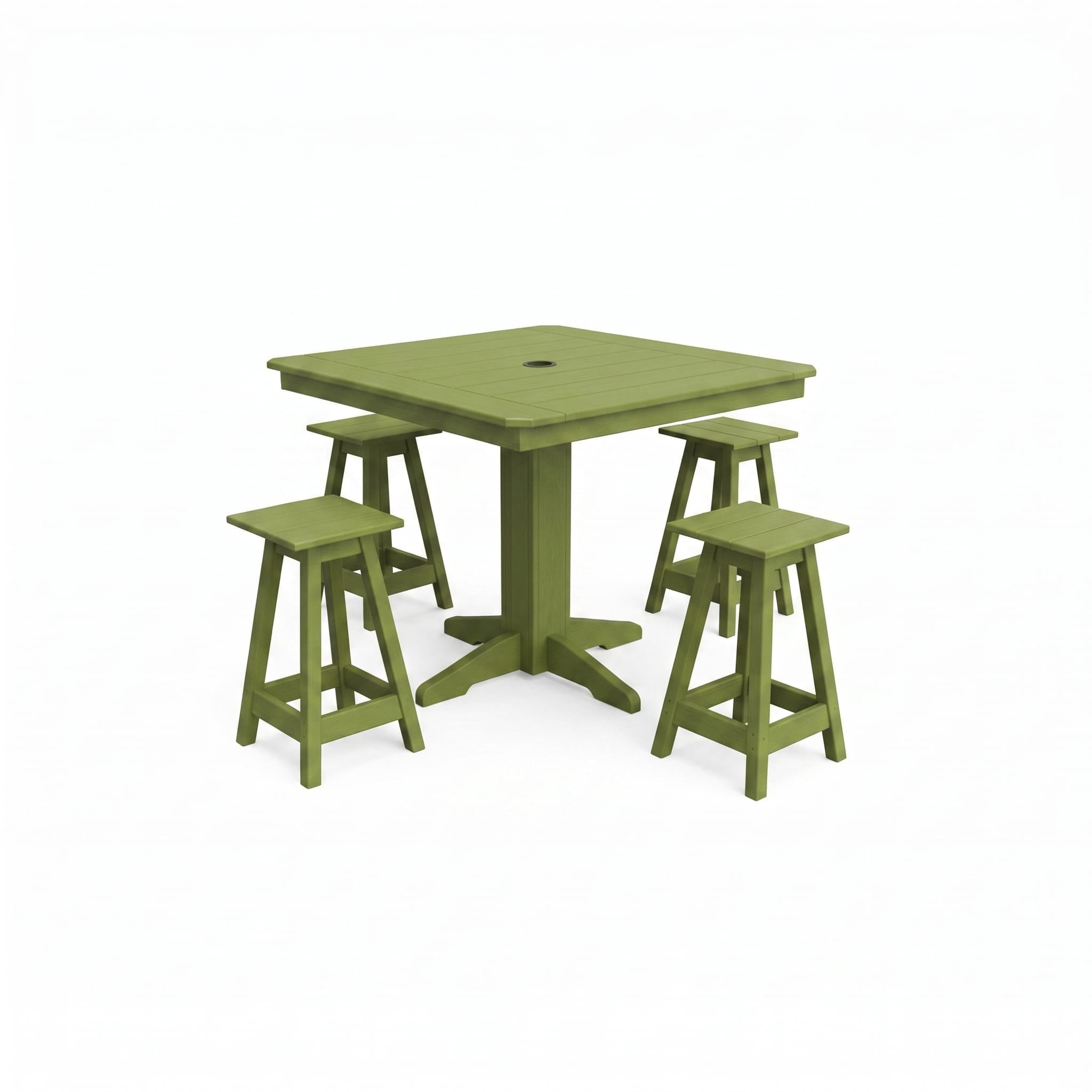 Keystone Amish Co. Riley 5-Piece Poly Counter Height Barstool Dining Set