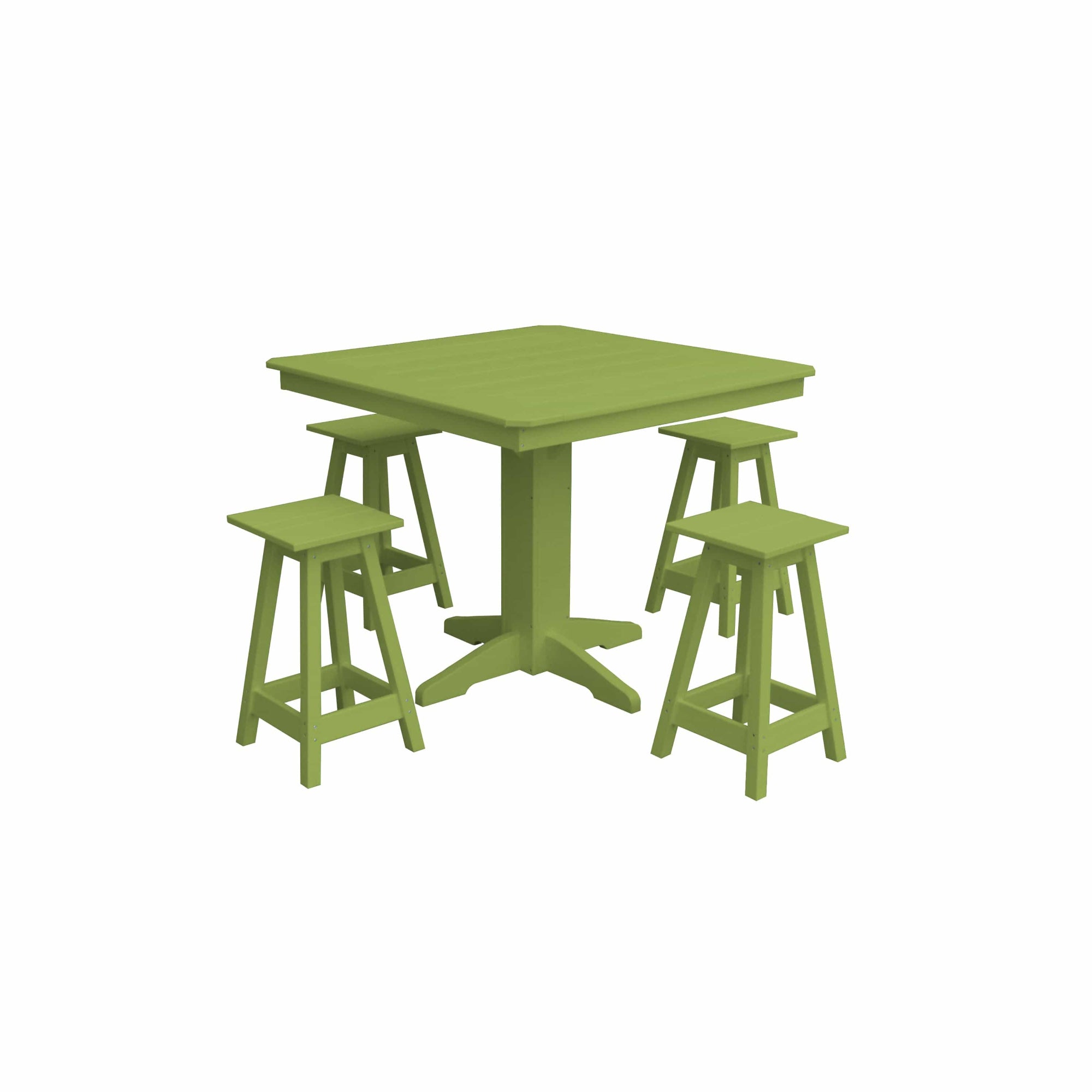 Keystone Amish Co. Riley 5-Piece Poly Counter Height Barstool Dining Set