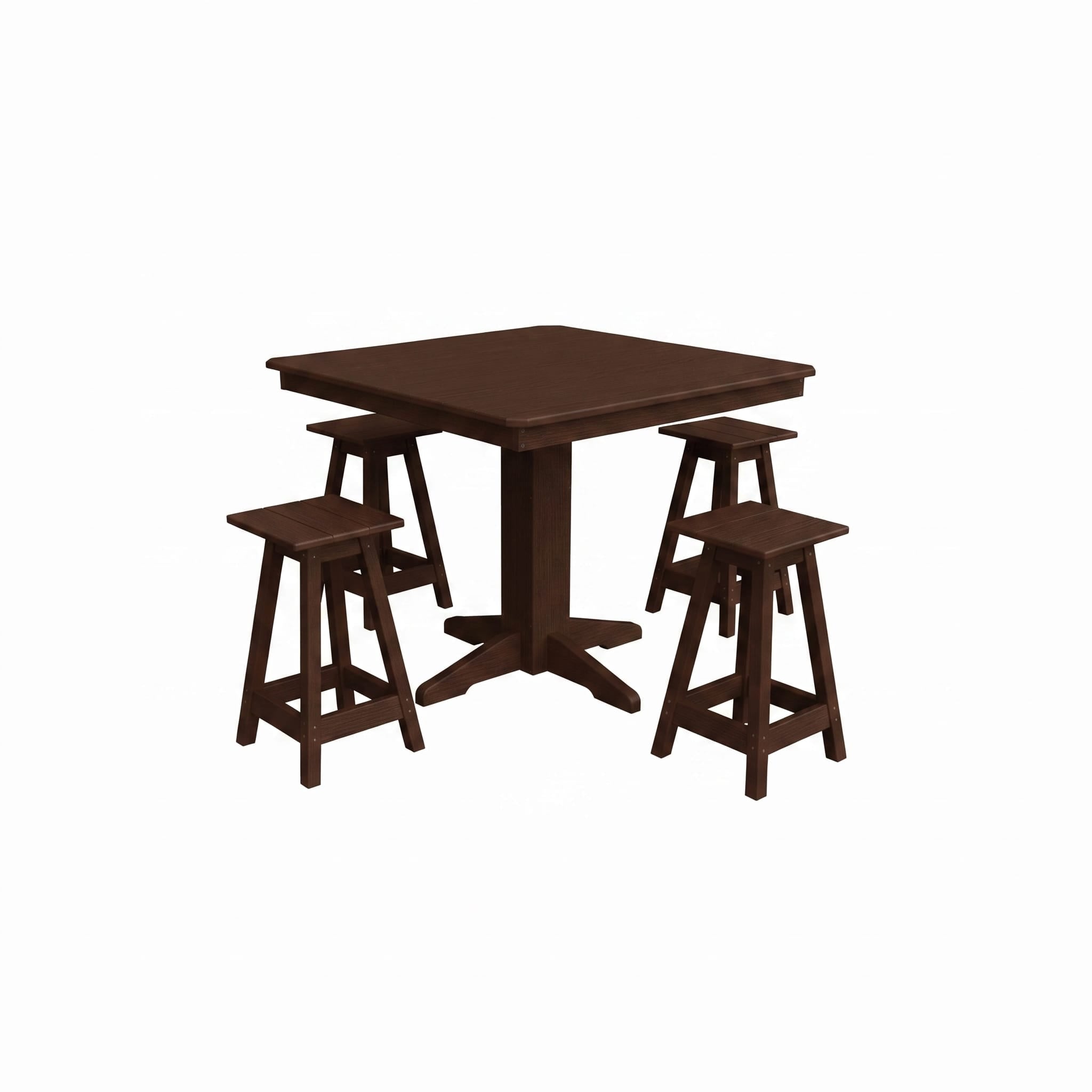 Keystone Amish Co. Riley 5-Piece Poly Counter Height Barstool Dining Set
