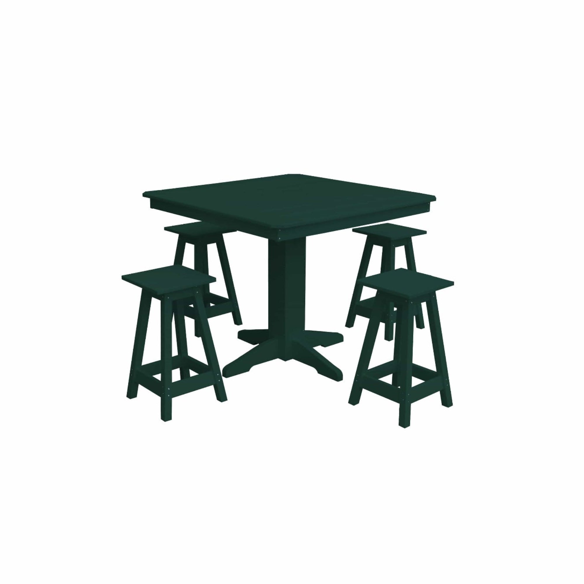 Keystone Amish Co. Riley 5-Piece Poly Counter Height Barstool Dining Set