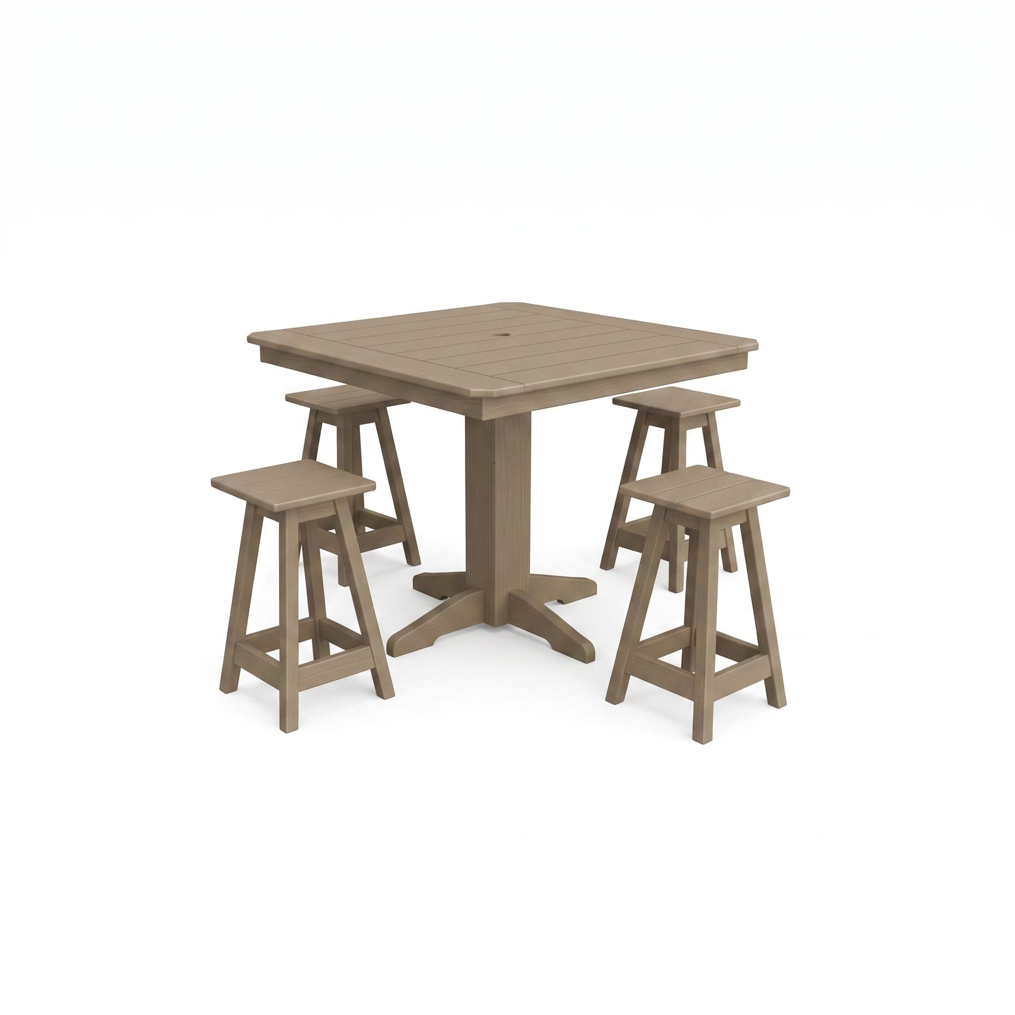 Keystone Amish Co. Riley 5-Piece Poly Counter Height Barstool Dining Set