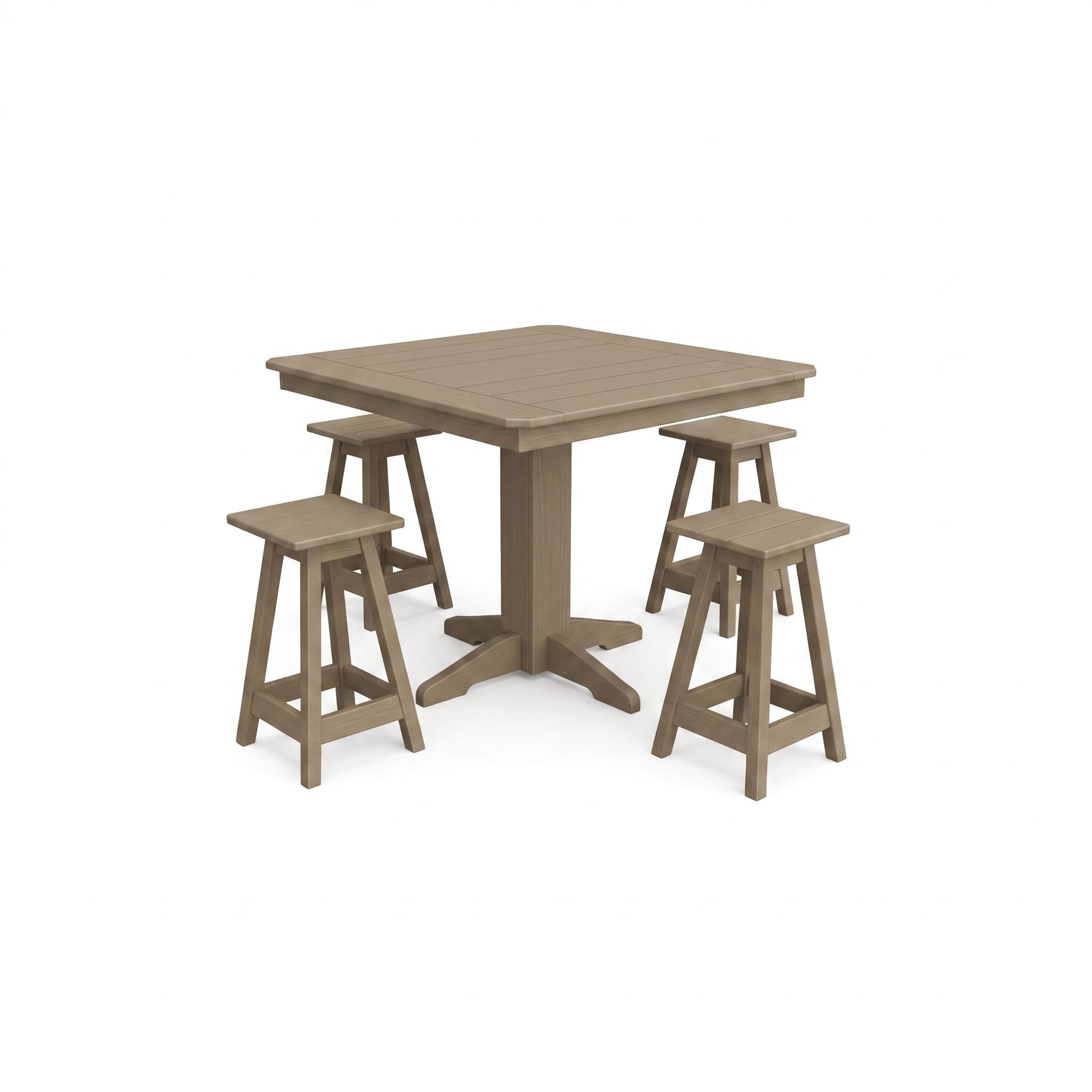 Keystone Amish Co. Riley 5-Piece Poly Counter Height Barstool Dining Set