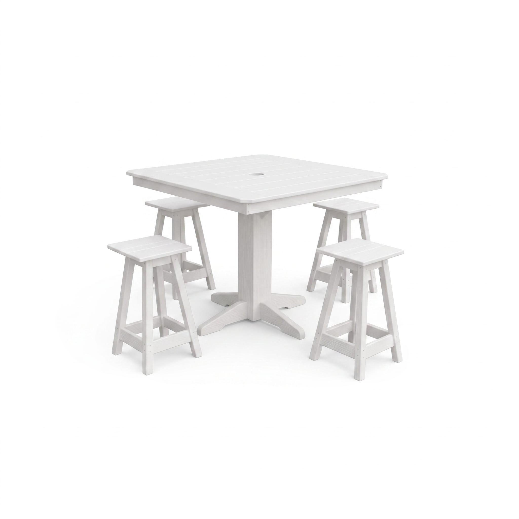 Keystone Amish Co. Riley 5-Piece Poly Counter Height Barstool Dining Set