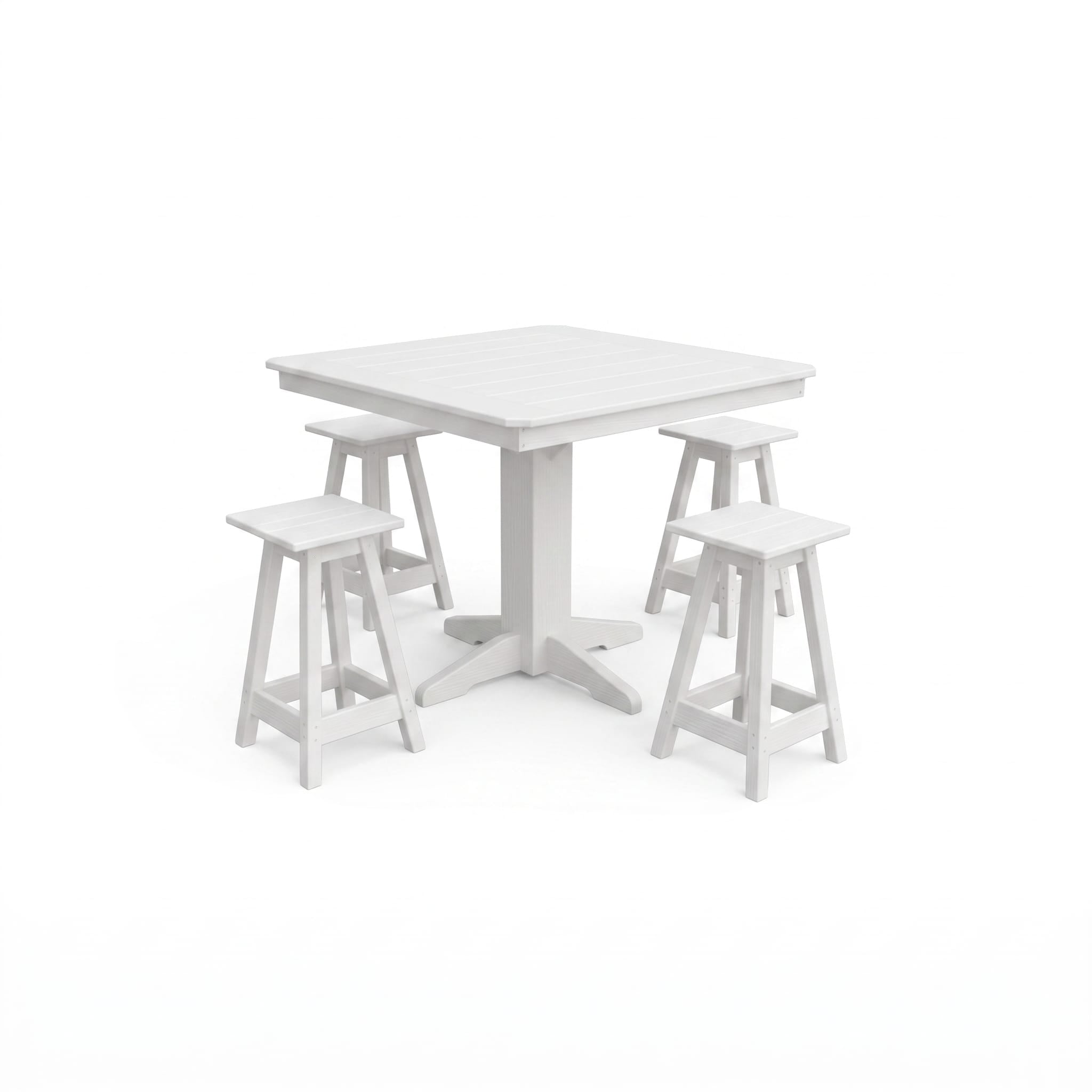 Keystone Amish Co. Riley 5-Piece Poly Counter Height Barstool Dining Set