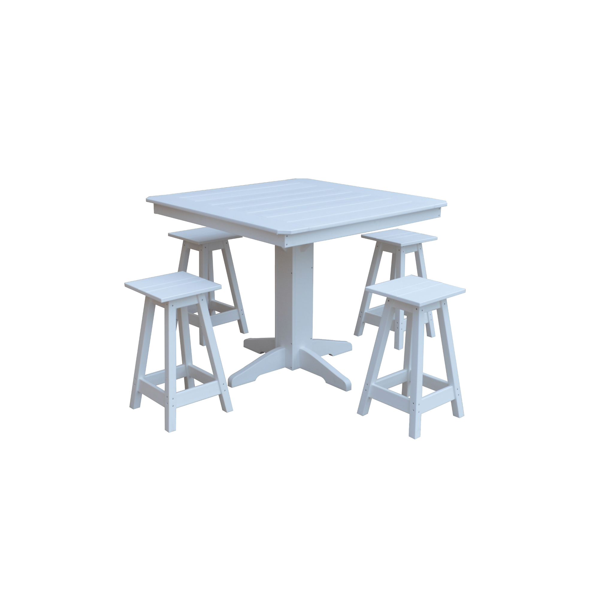 Keystone Amish Co. Riley 5-Piece Poly Counter Height Barstool Dining Set