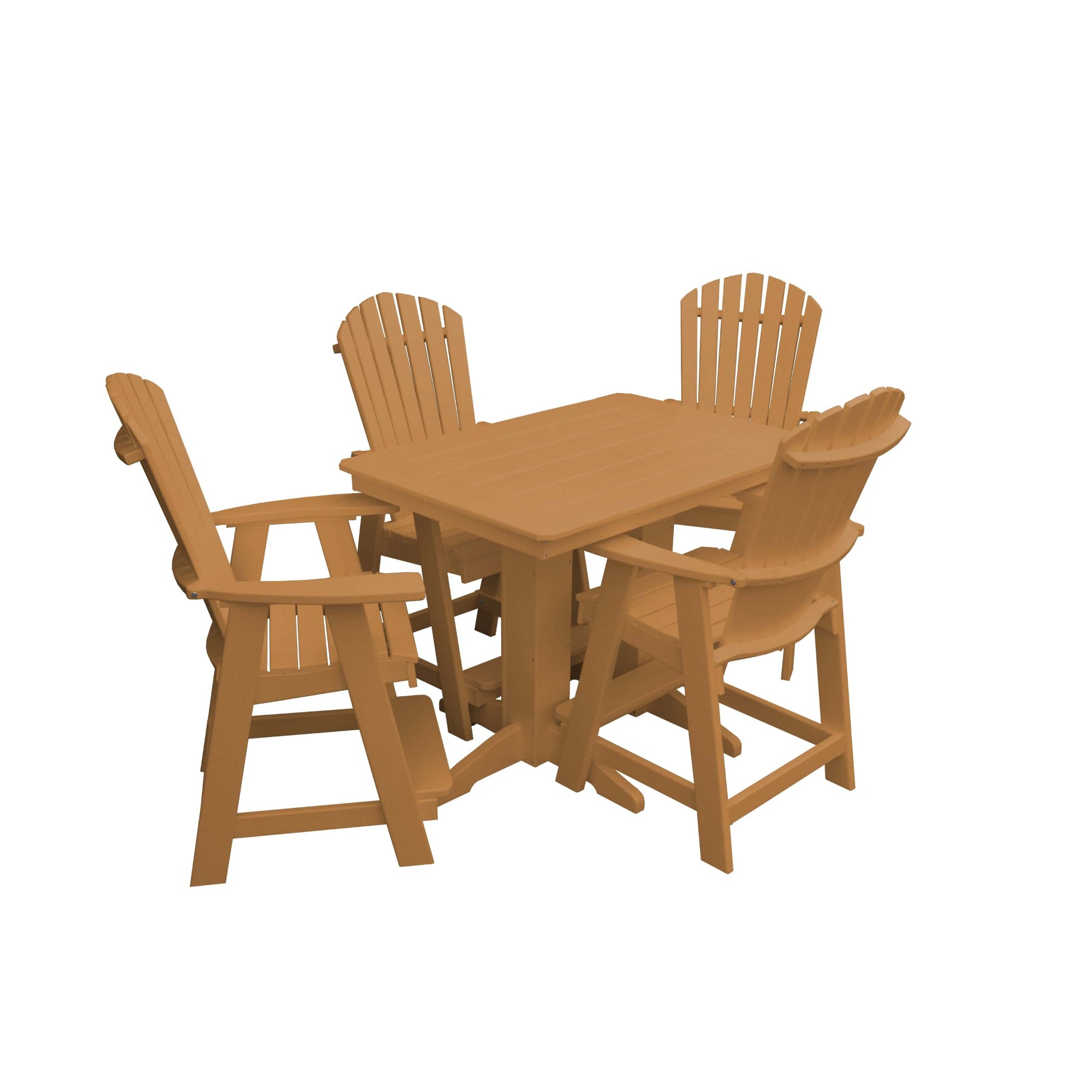 Keystone Amish Co. Sunburst 4-Person Counter Height Poly Dining Set