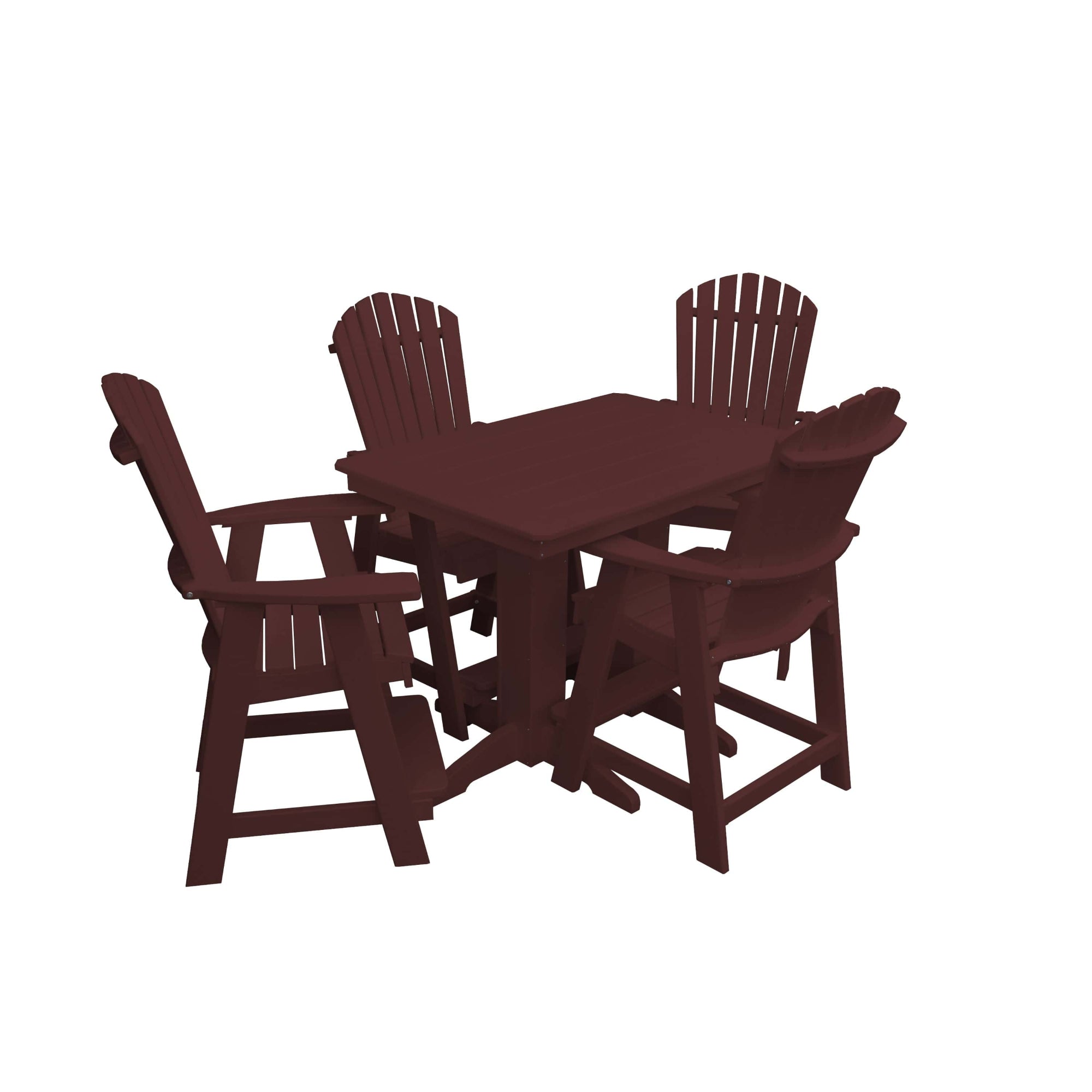 Keystone Amish Co. Sunburst 4-Person Counter Height Poly Dining Set