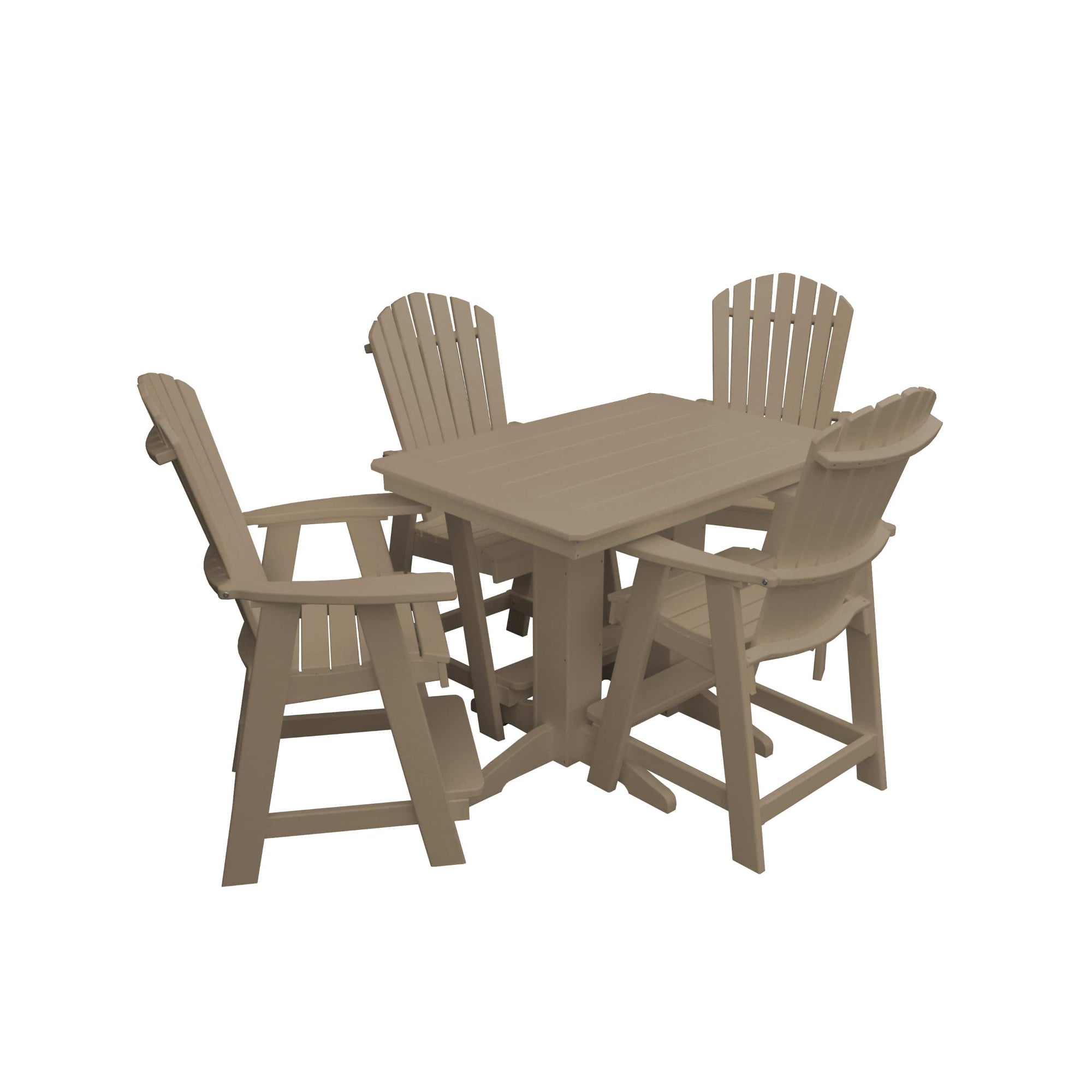 Keystone Amish Co. Sunburst 4-Person Counter Height Poly Dining Set