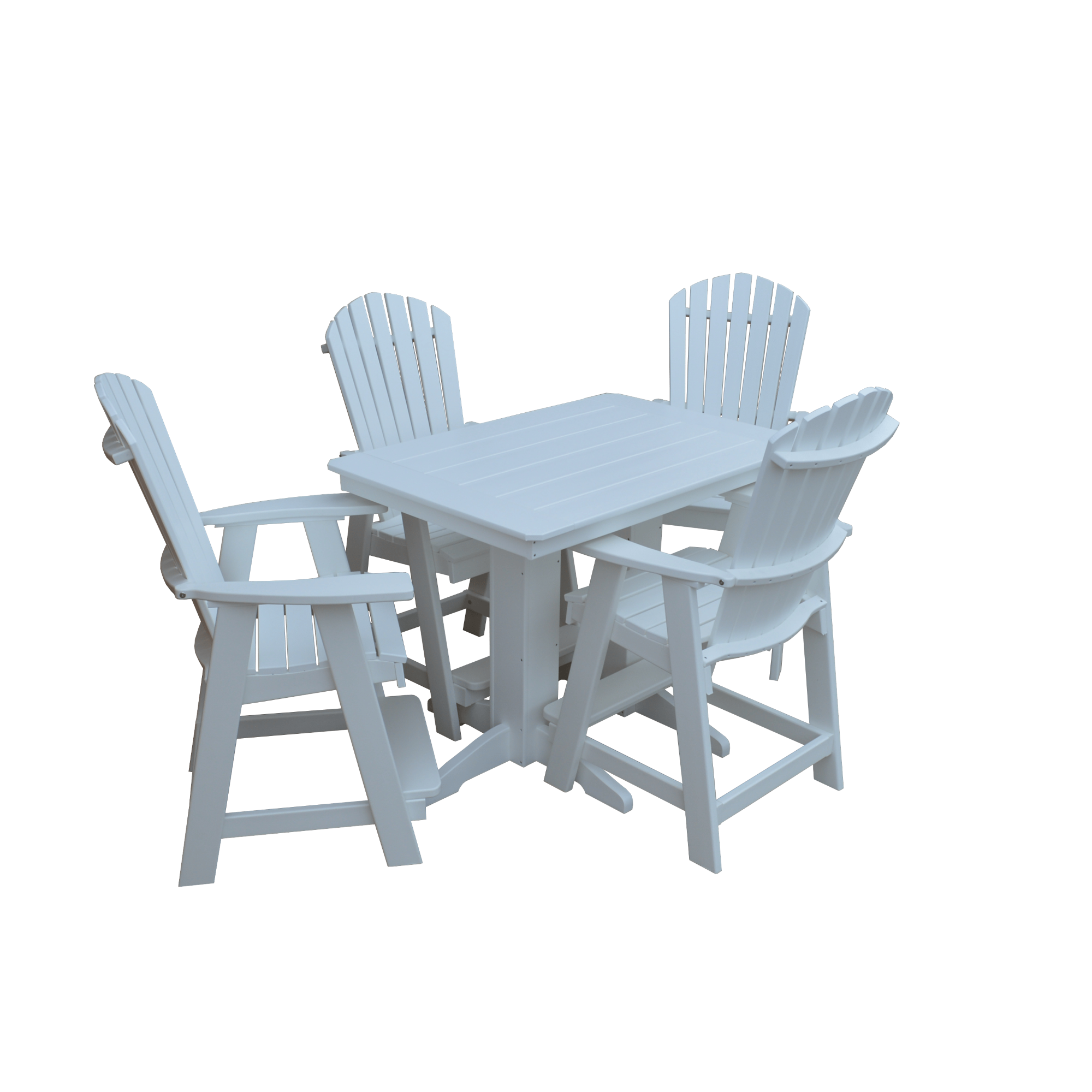 Keystone Amish Co. Sunburst 4-Person Counter Height Poly Dining Set