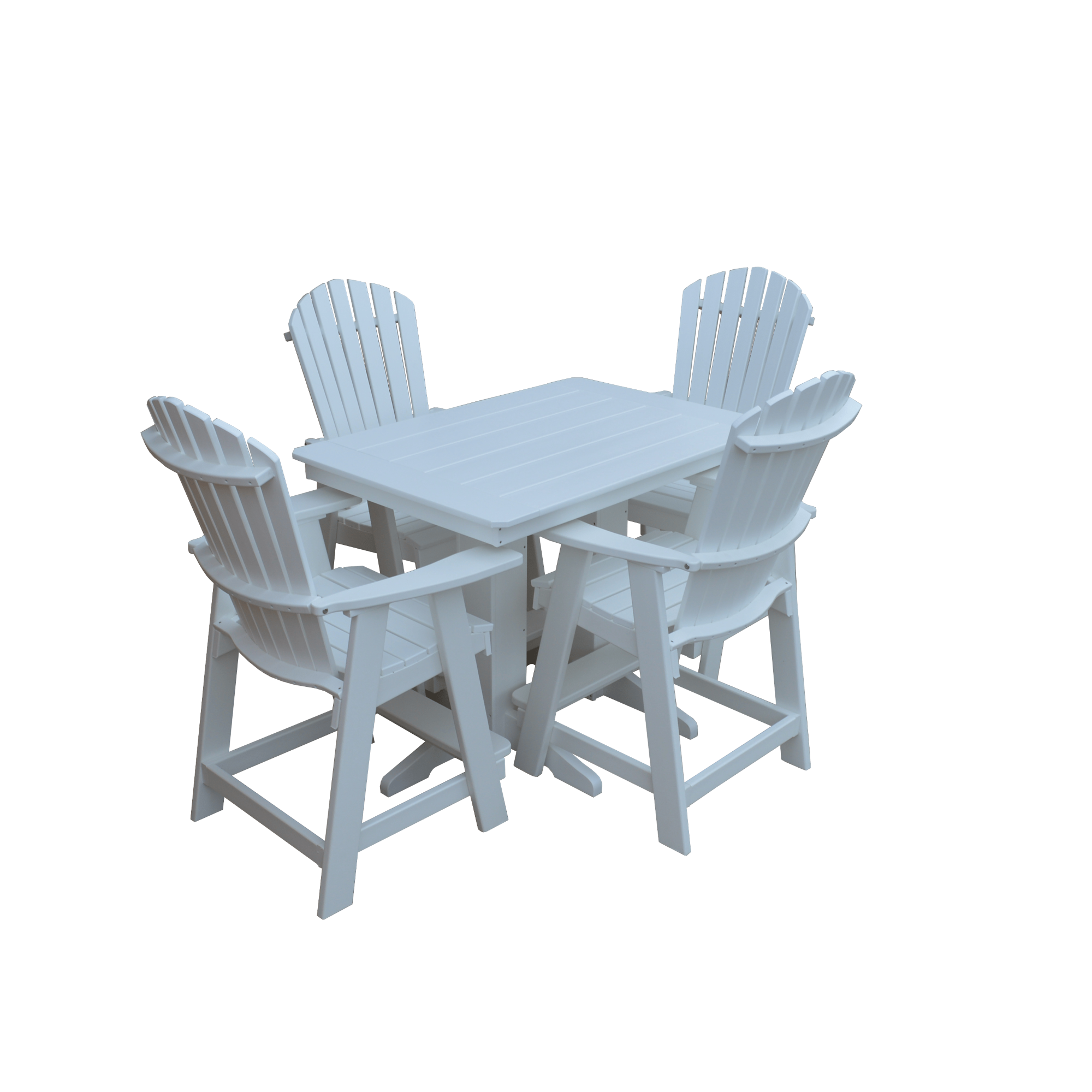 Keystone Amish Co. Sunburst 4-Person Counter Height Poly Dining Set