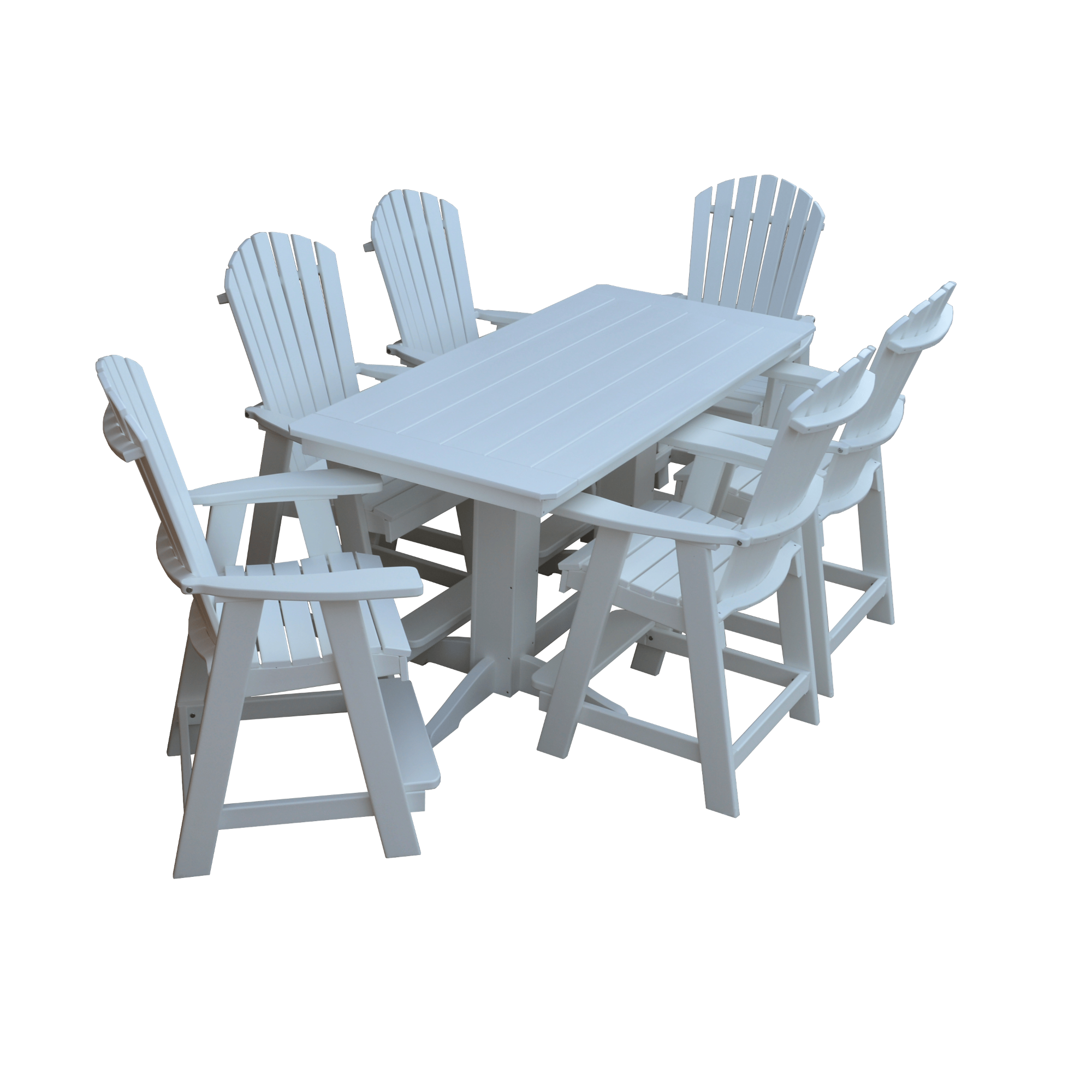 Keystone Amish Co. Sunburst 7-Piece Poly Counter Height Dining Set