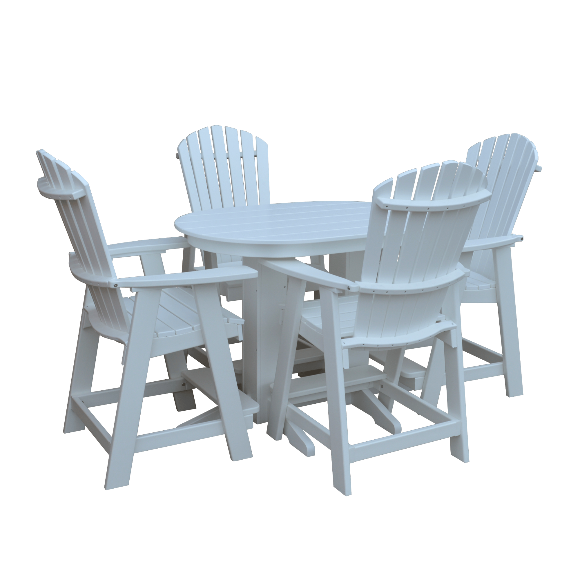 Keystone Amish Co. Sunburst 5-Piece Poly Counter Height Oval Dining Set