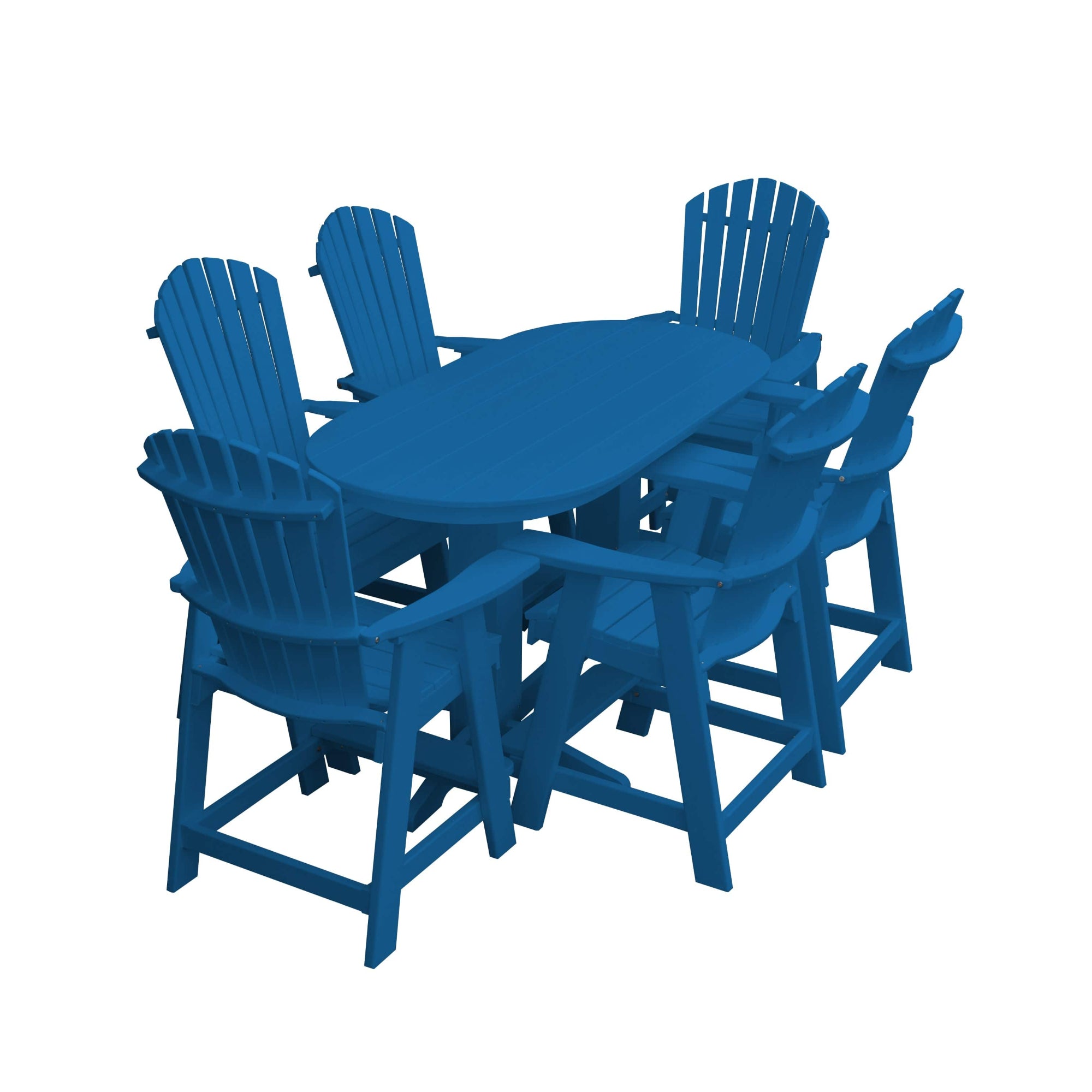 Keystone Amish Co. Sunburst 7-Piece Counter Height Poly Oval Dining Set