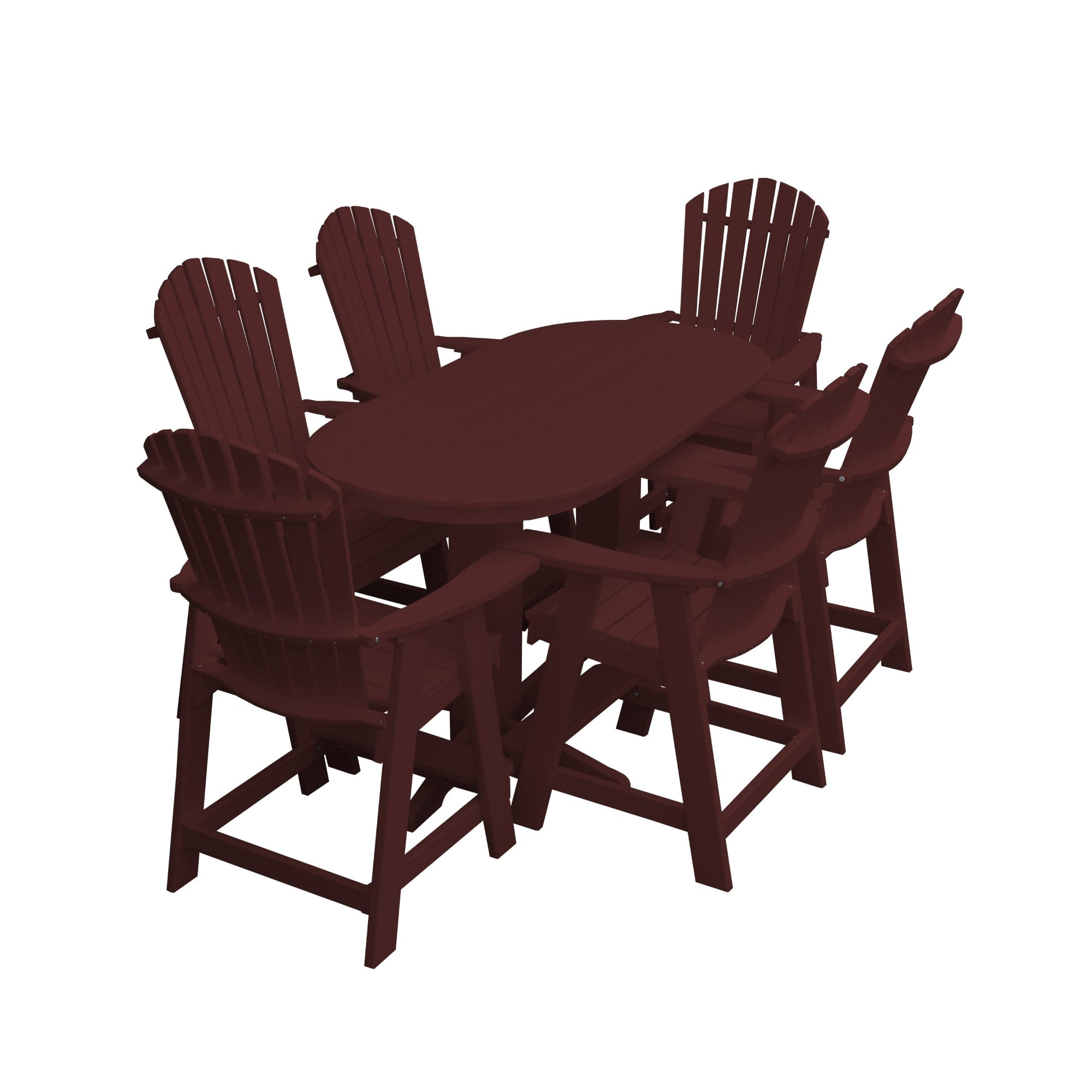 Keystone Amish Co. Sunburst 7-Piece Counter Height Poly Oval Dining Set
