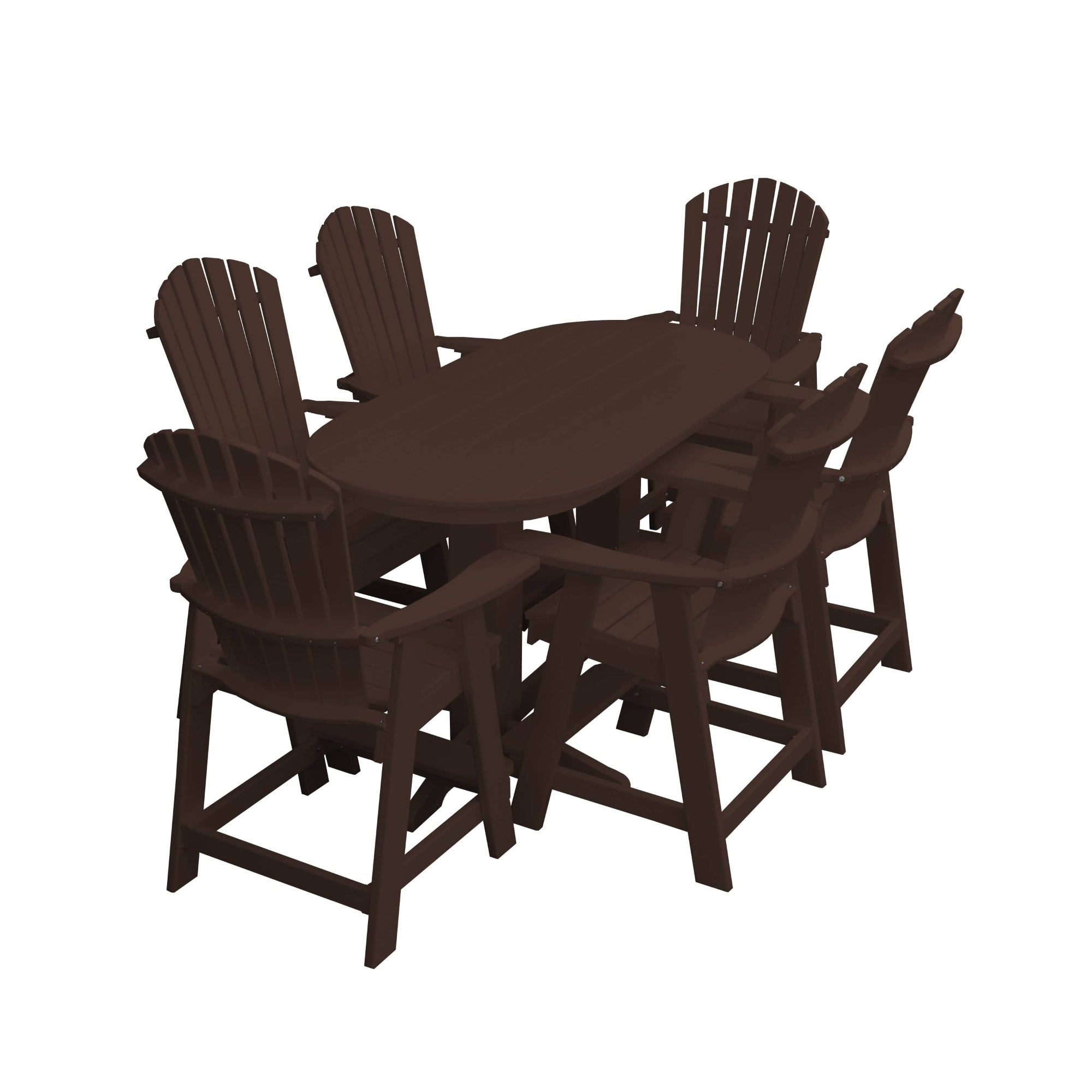 Keystone Amish Co. Sunburst 7-Piece Counter Height Poly Oval Dining Set