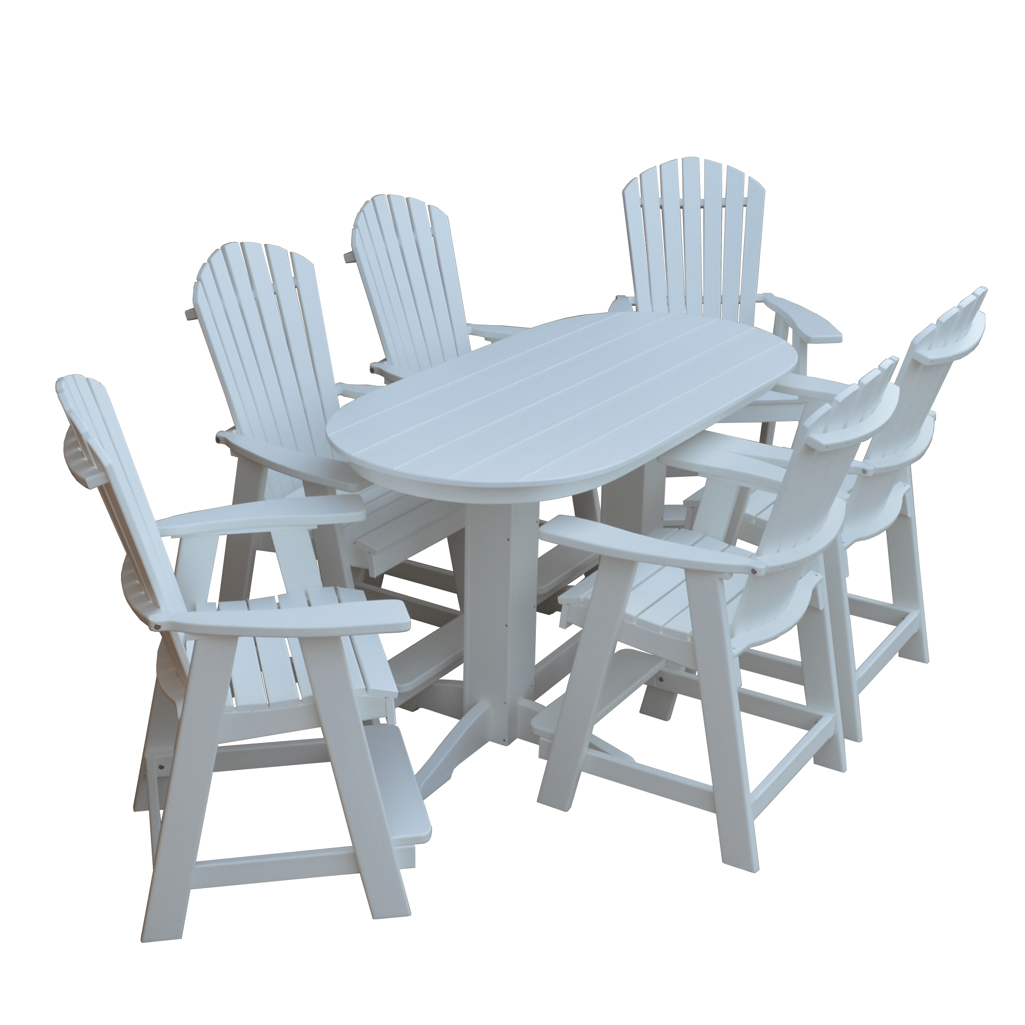 Keystone Amish Co. Sunburst 7-Piece Counter Height Poly Oval Dining Set