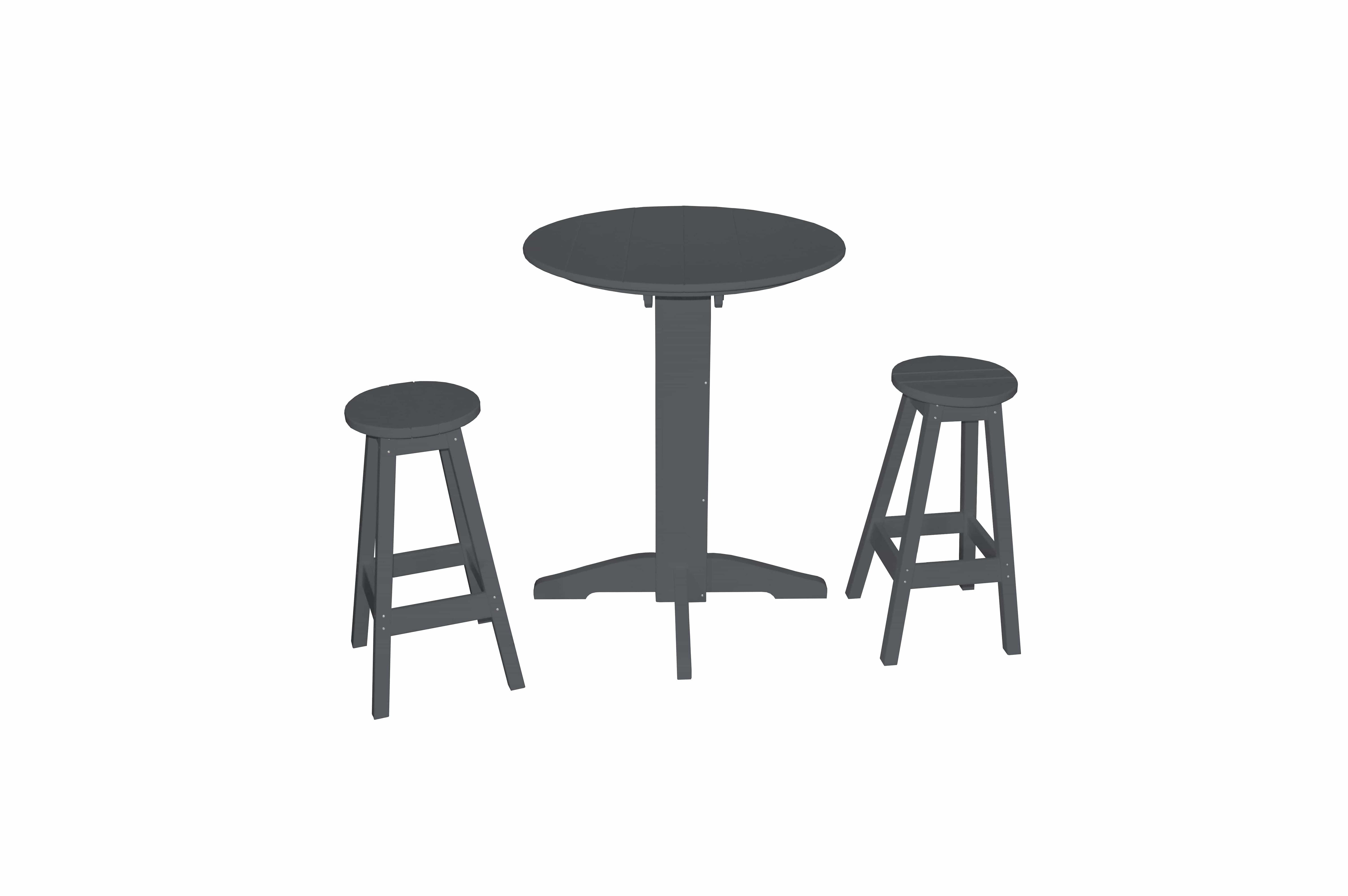 Keystone Amish Co. Sierra 2 Person Poly Round Bar Dining Set