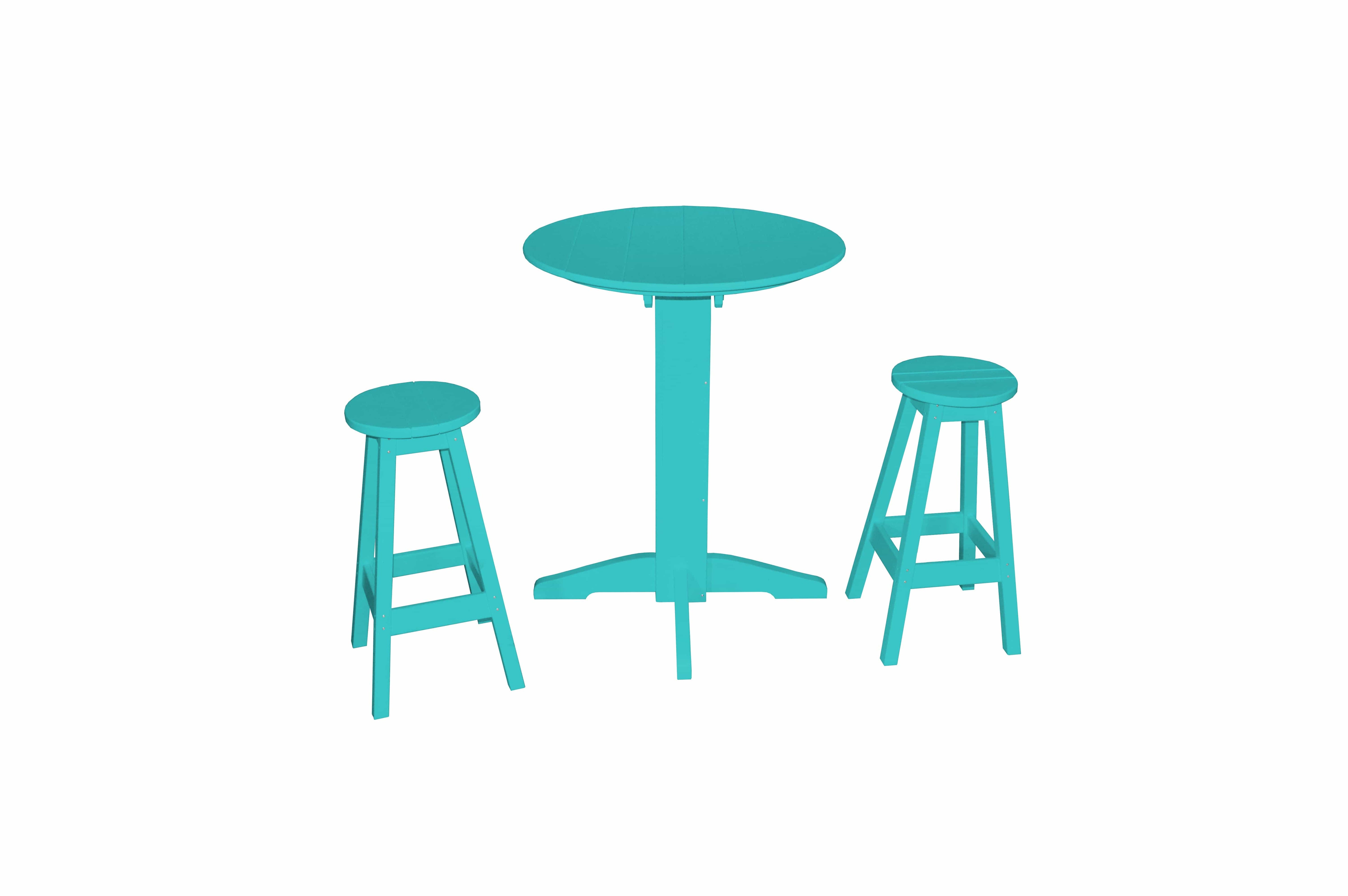 Keystone Amish Co. Sierra 2 Person Poly Round Bar Dining Set