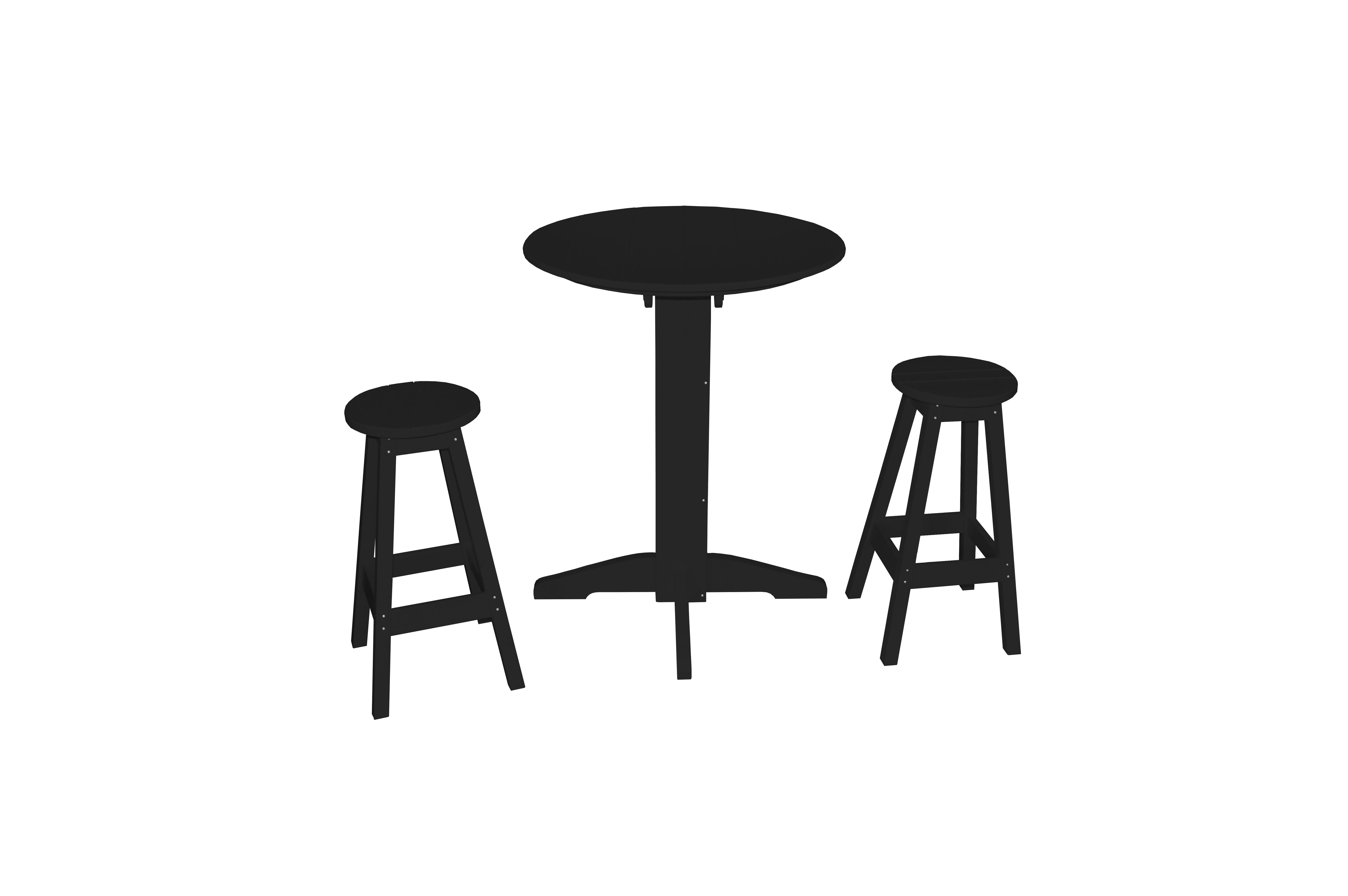 Keystone Amish Co. Sierra 2 Person Poly Round Bar Dining Set