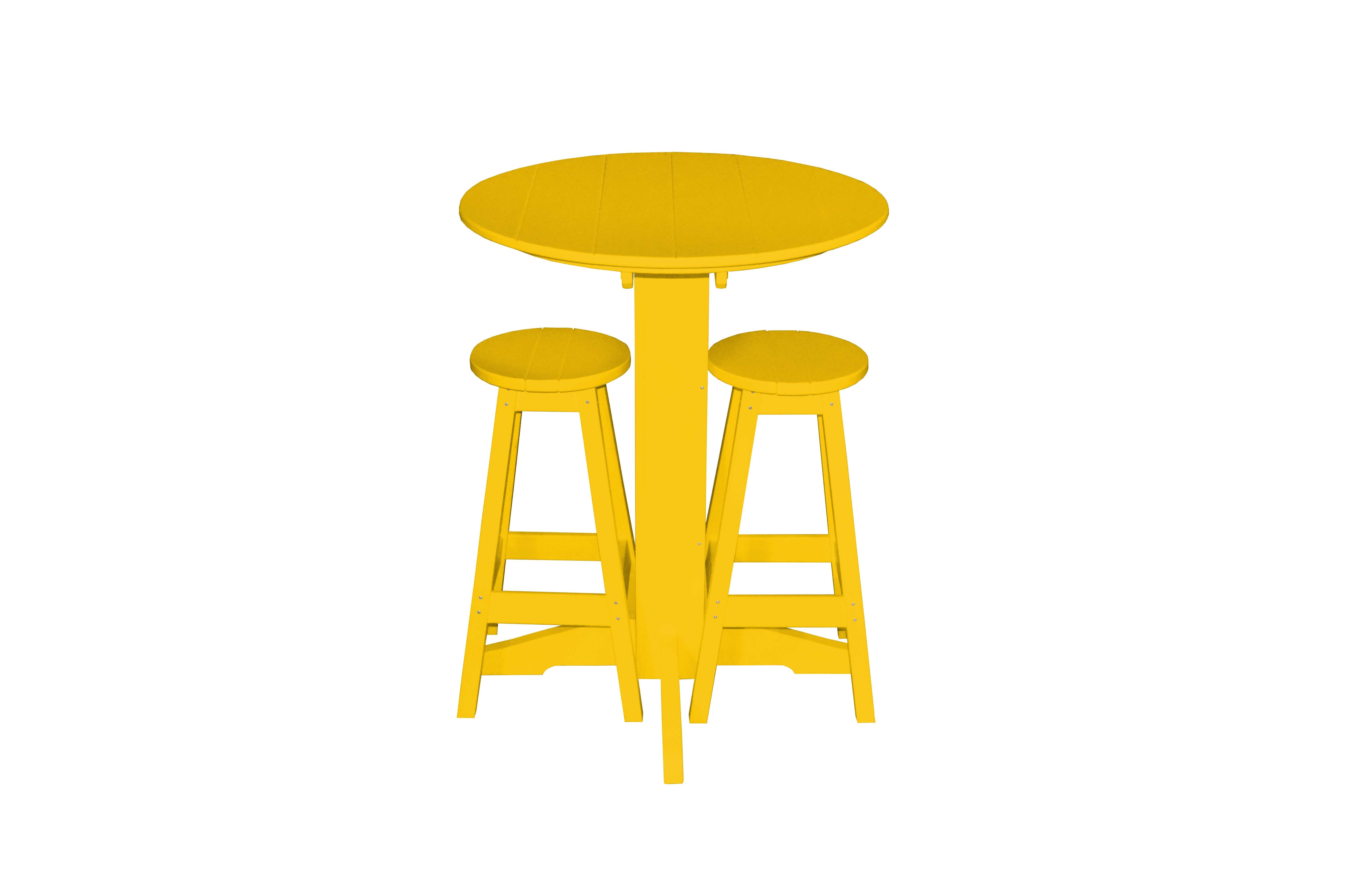 Keystone Amish Co. Sierra 2 Person Poly Round Bar Dining Set