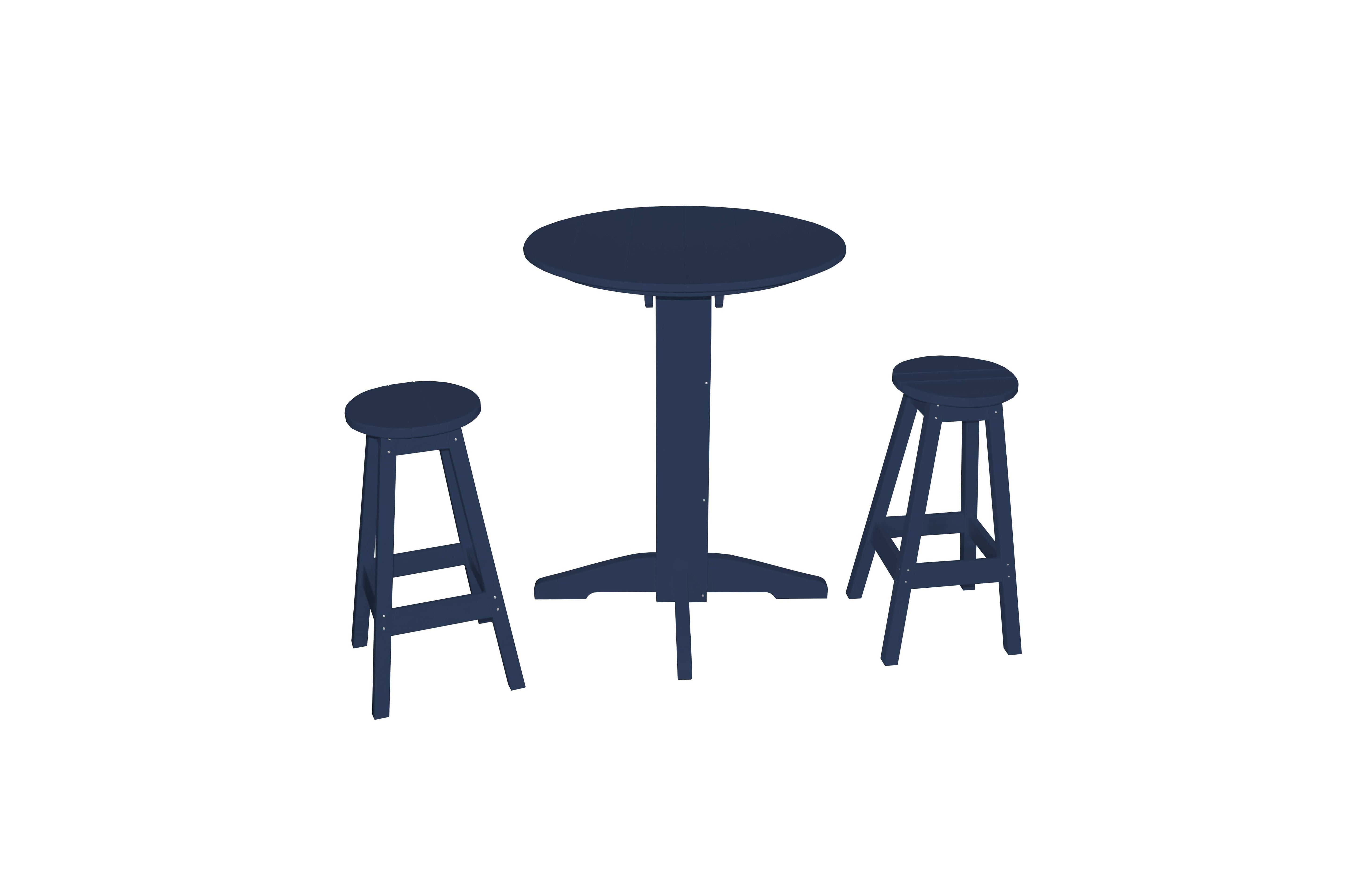 Keystone Amish Co. Sierra 2 Person Poly Round Bar Dining Set