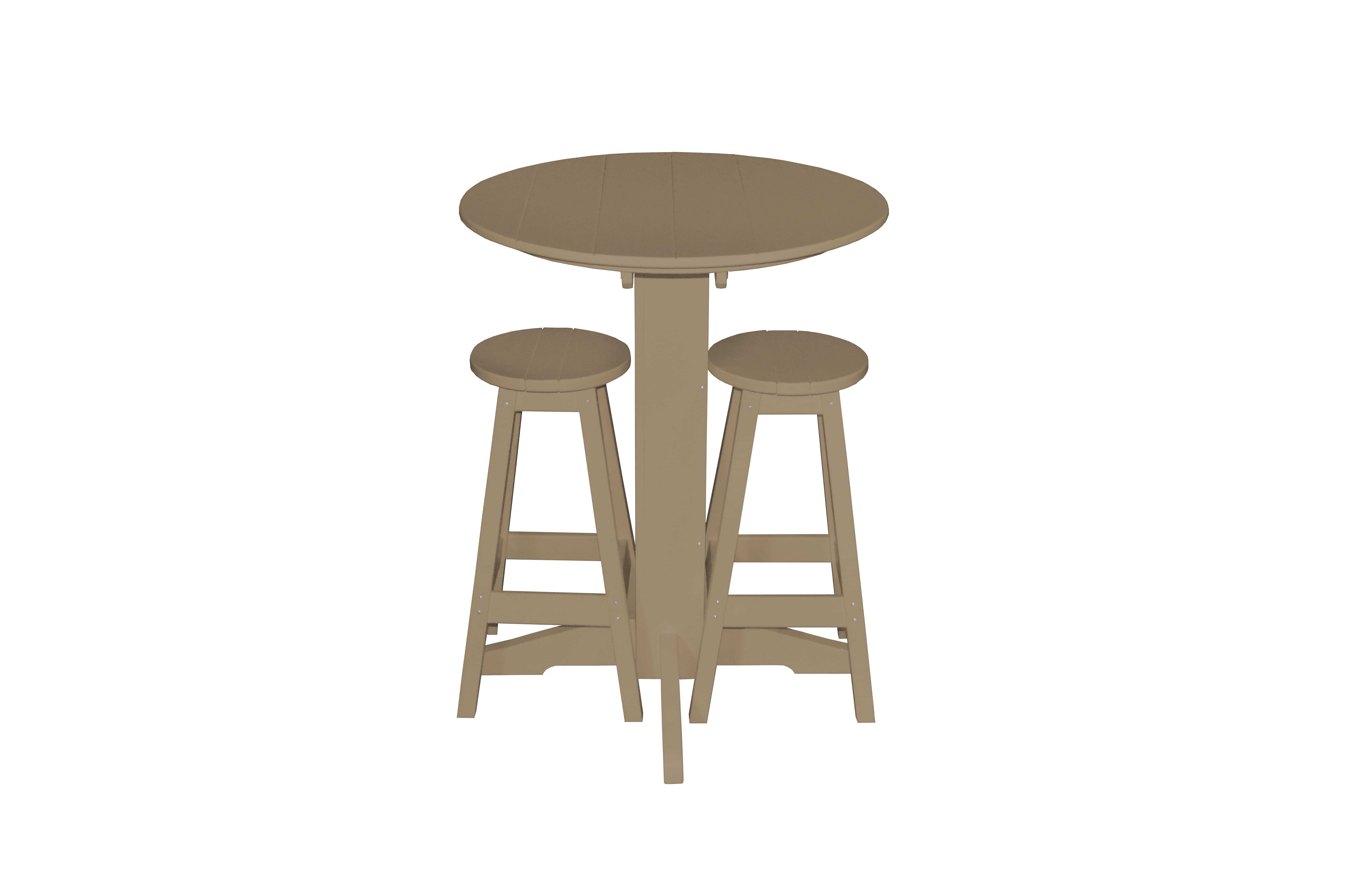 Keystone Amish Co. Sierra 2 Person Poly Round Bar Dining Set