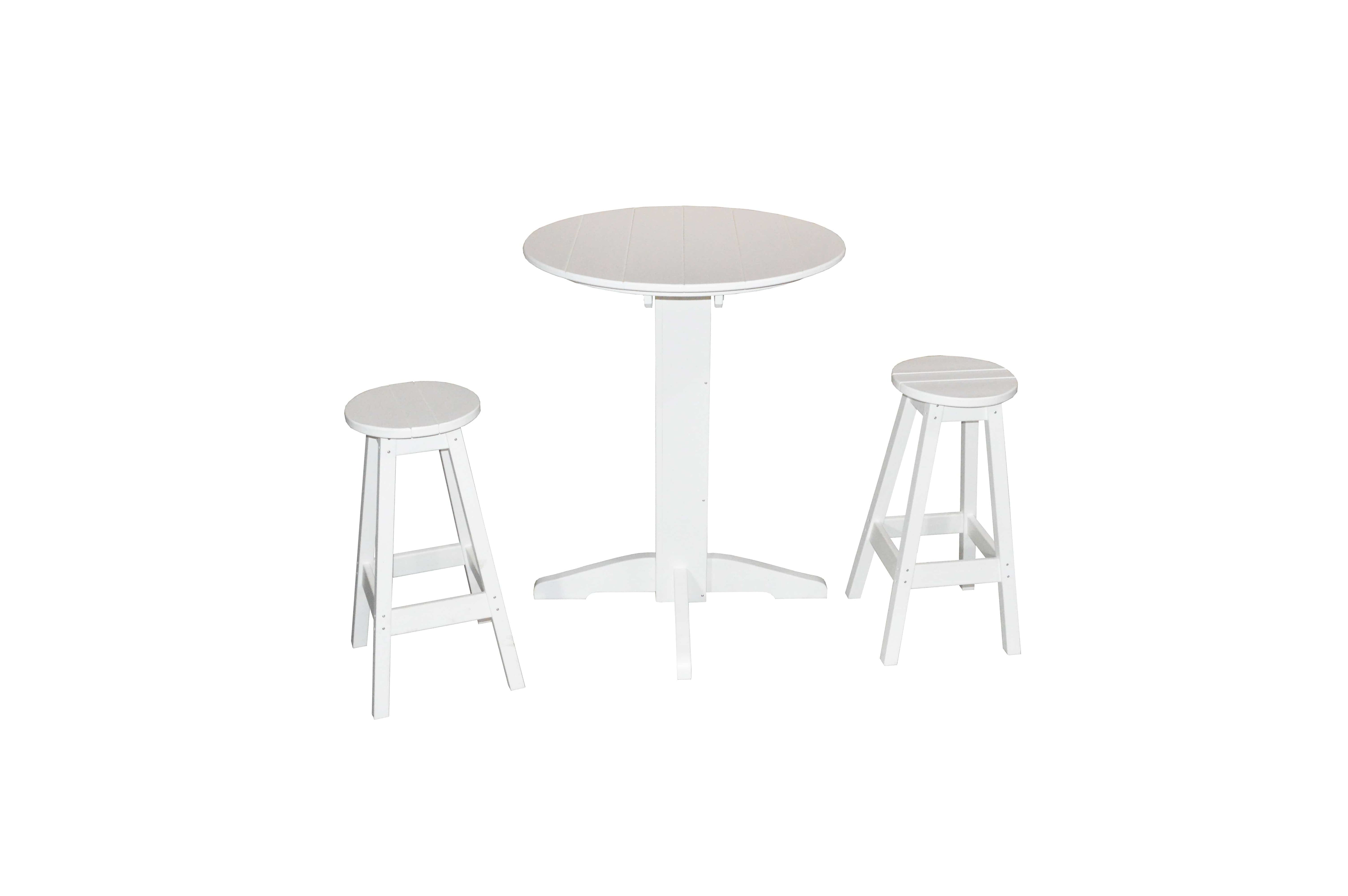 Keystone Amish Co. Sierra 2 Person Poly Round Bar Dining Set