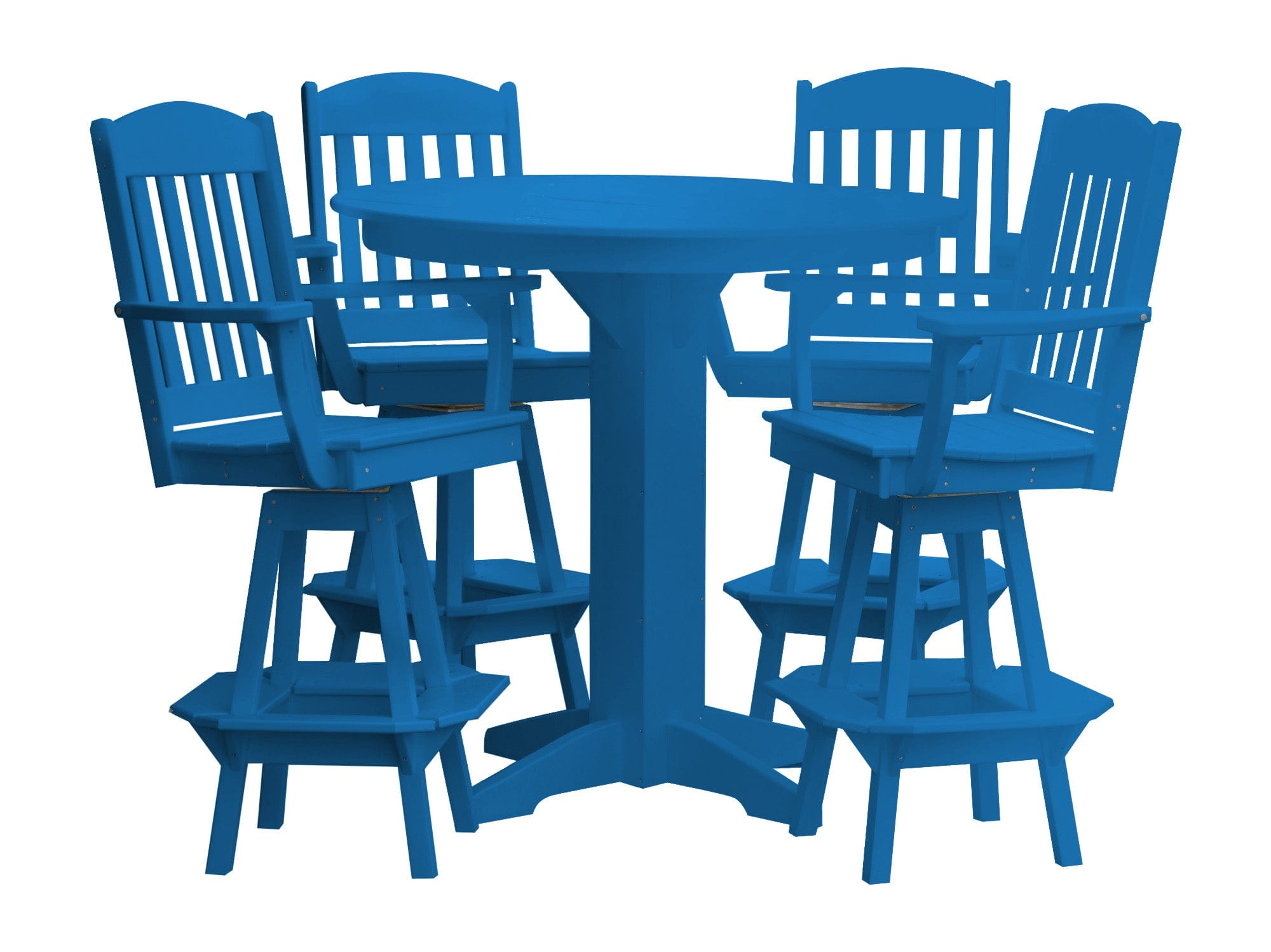 Keystone Amish Co. Classic 5-Piece Poly Round Bar-Height Dining Set