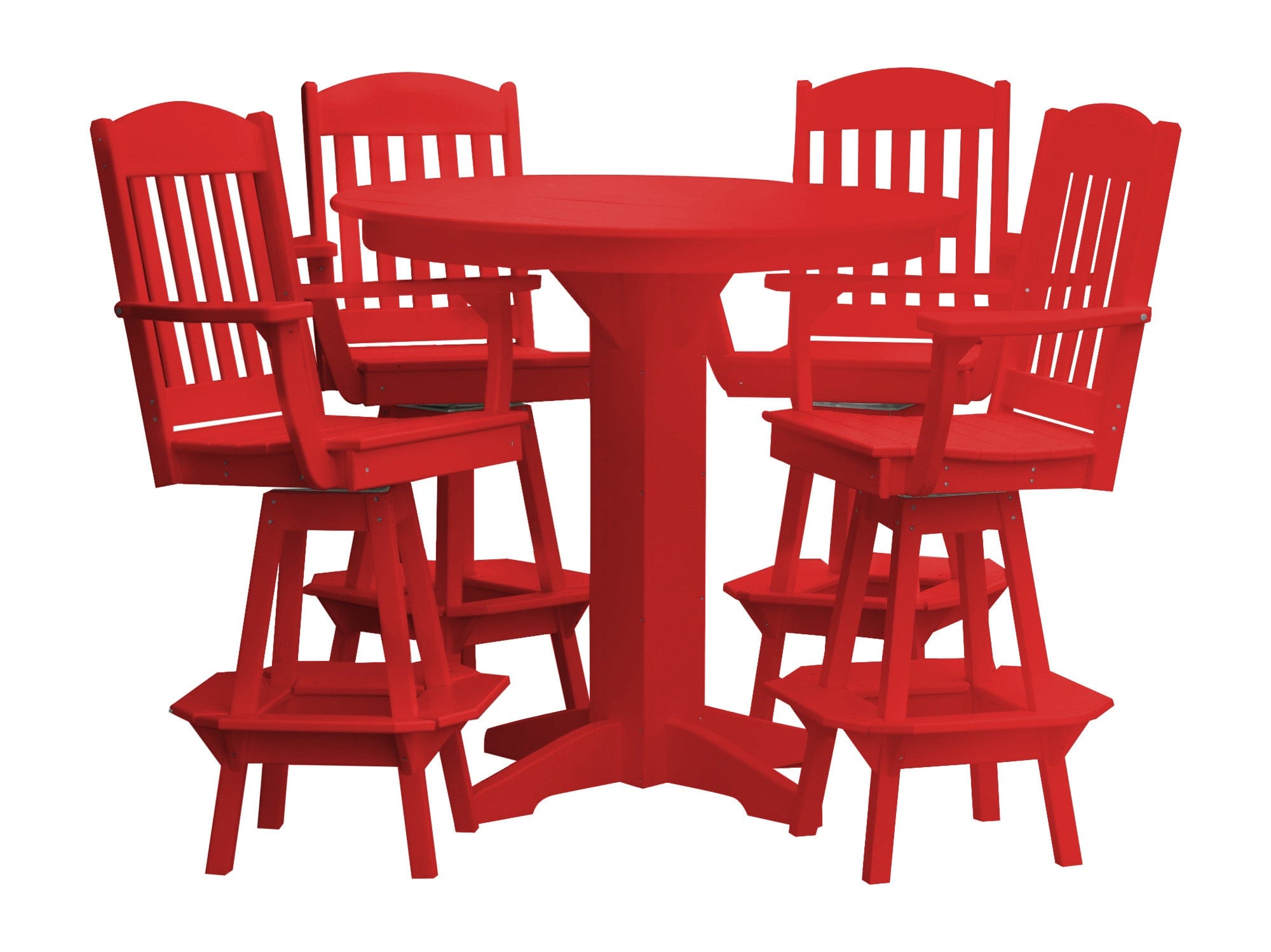 Keystone Amish Co. Classic 5-Piece Poly Round Bar-Height Dining Set