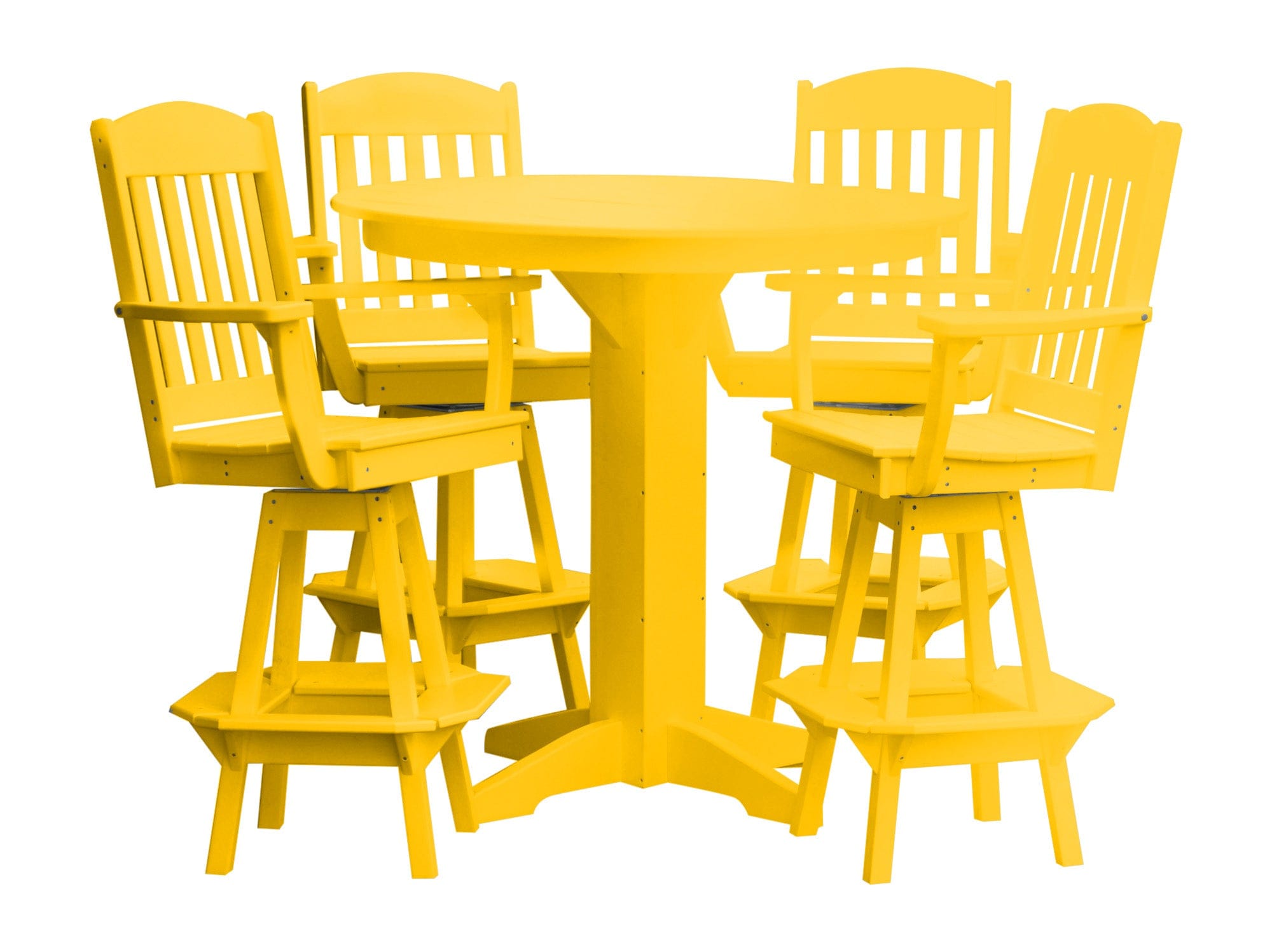 Keystone Amish Co. Classic 5-Piece Poly Round Bar-Height Dining Set