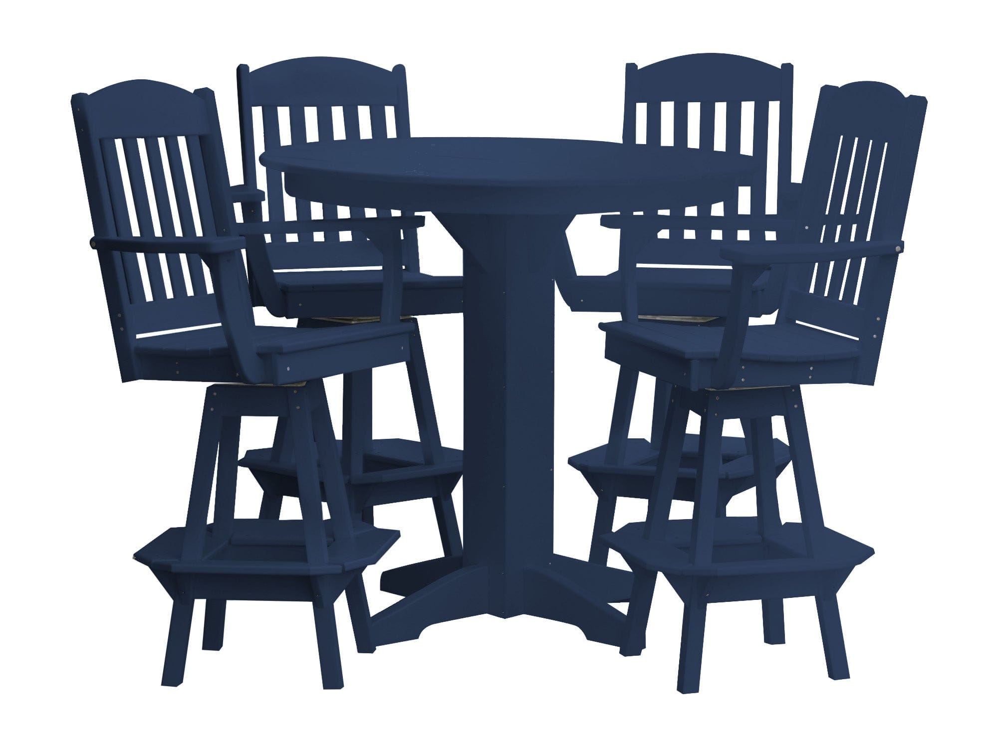Keystone Amish Co. Classic 5-Piece Poly Round Bar-Height Dining Set