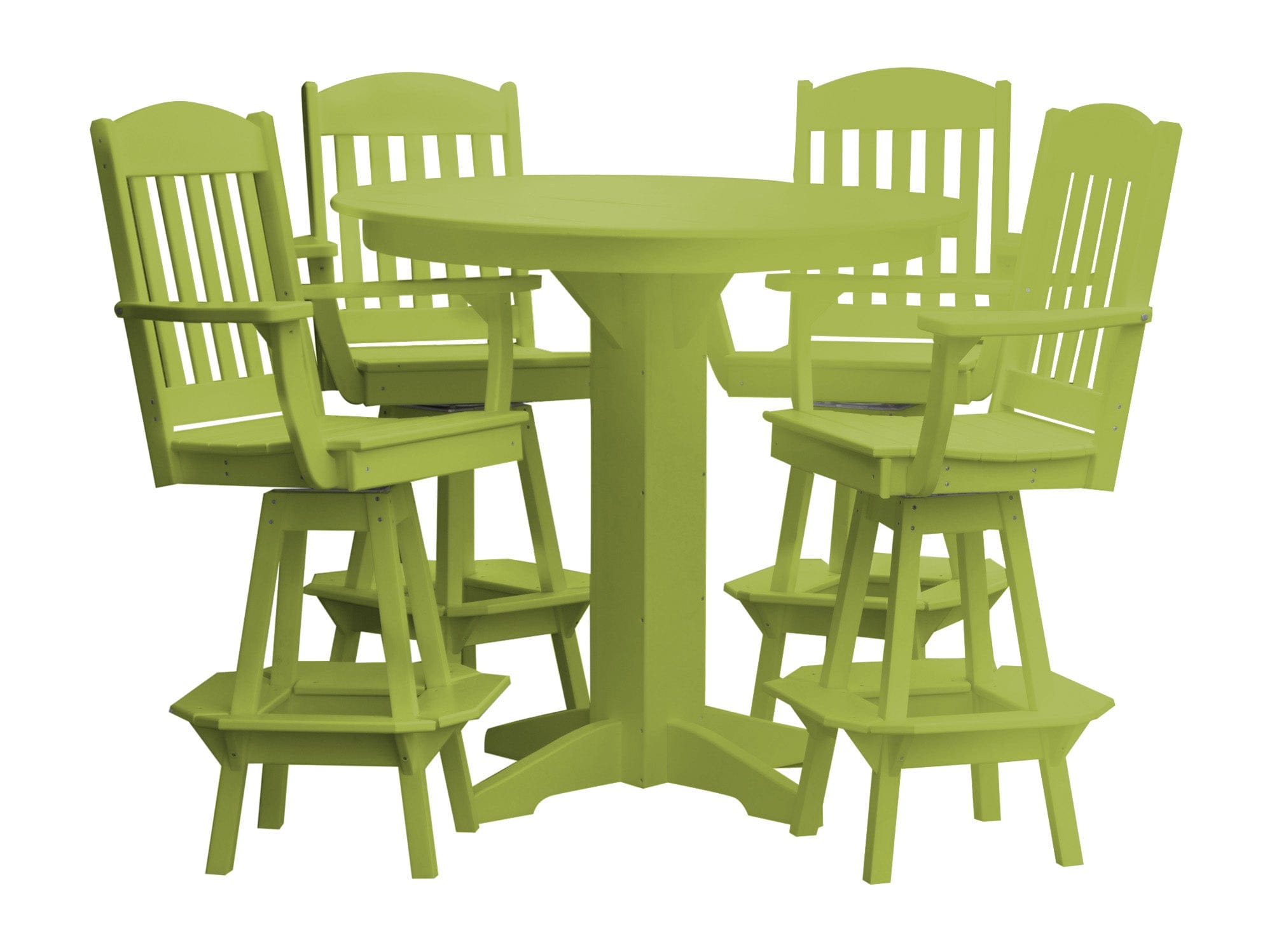 Keystone Amish Co. Classic 5-Piece Poly Round Bar-Height Dining Set