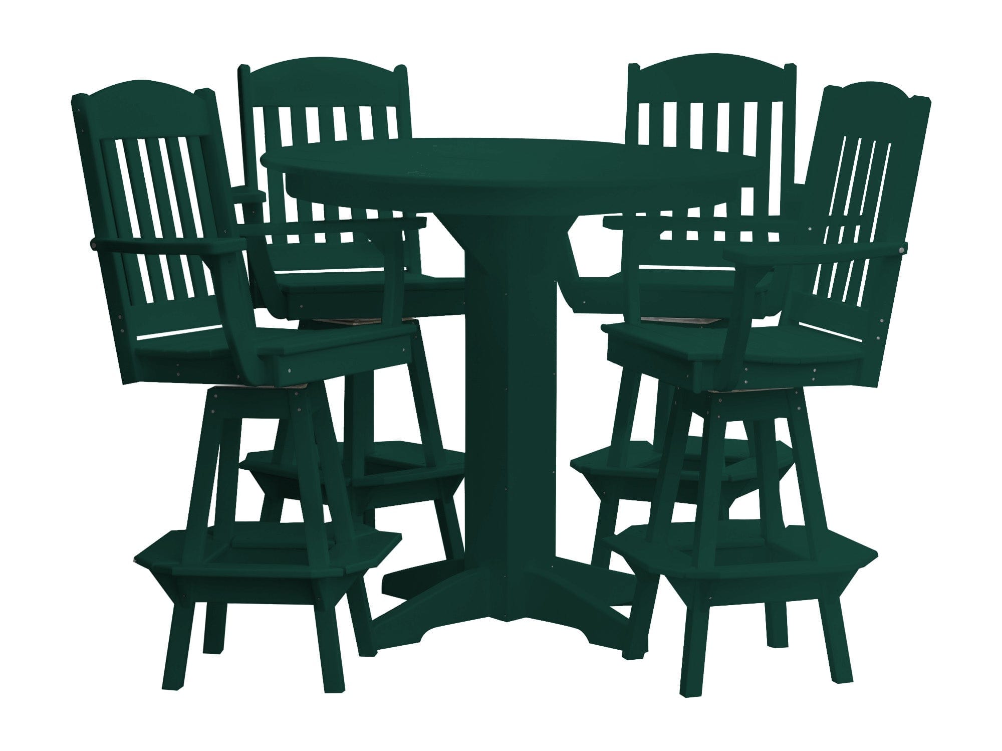 Keystone Amish Co. Classic 5-Piece Poly Round Bar-Height Dining Set