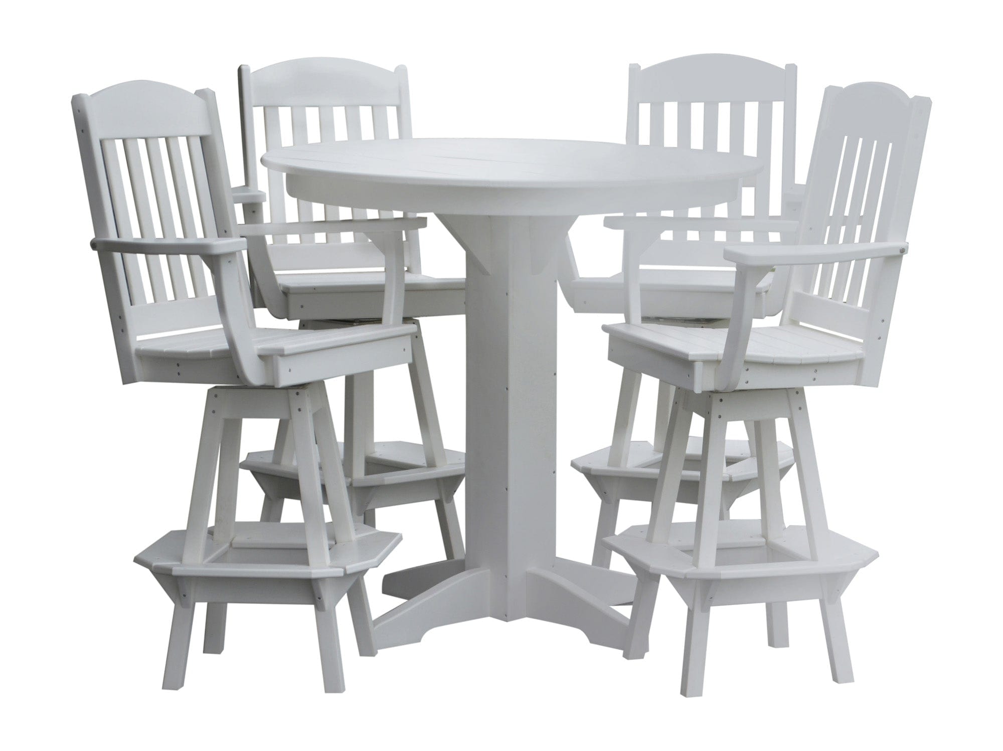 Keystone Amish Co. Classic 5-Piece Poly Round Bar-Height Dining Set