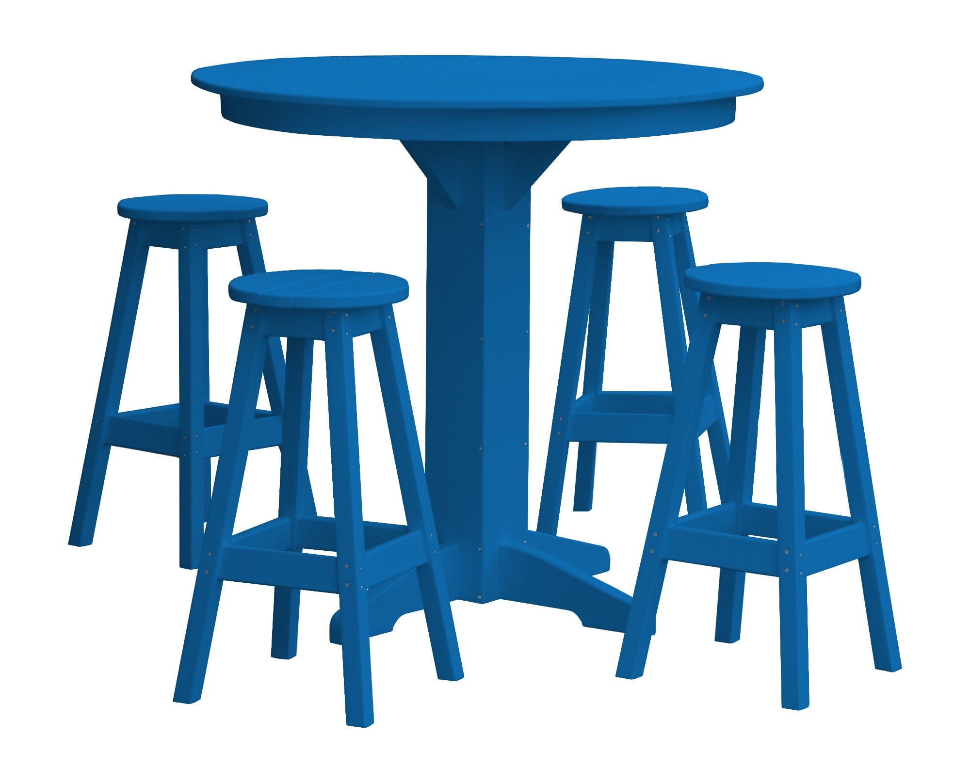 Keystone Amish Co. Poly Composite Sierra 5-Piece Bar Set with Round Table