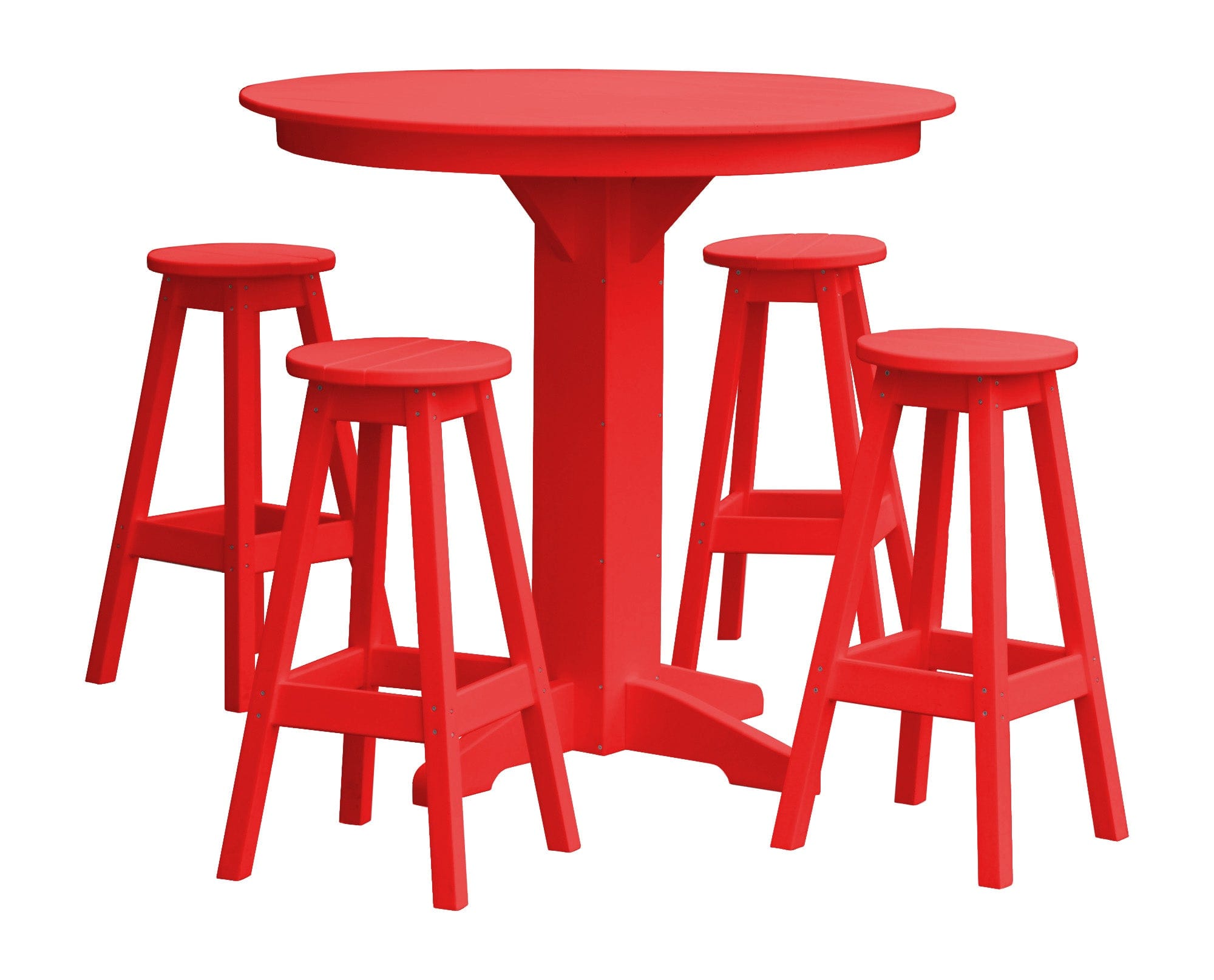 Keystone Amish Co. Poly Composite Sierra 5-Piece Bar Set with Round Table